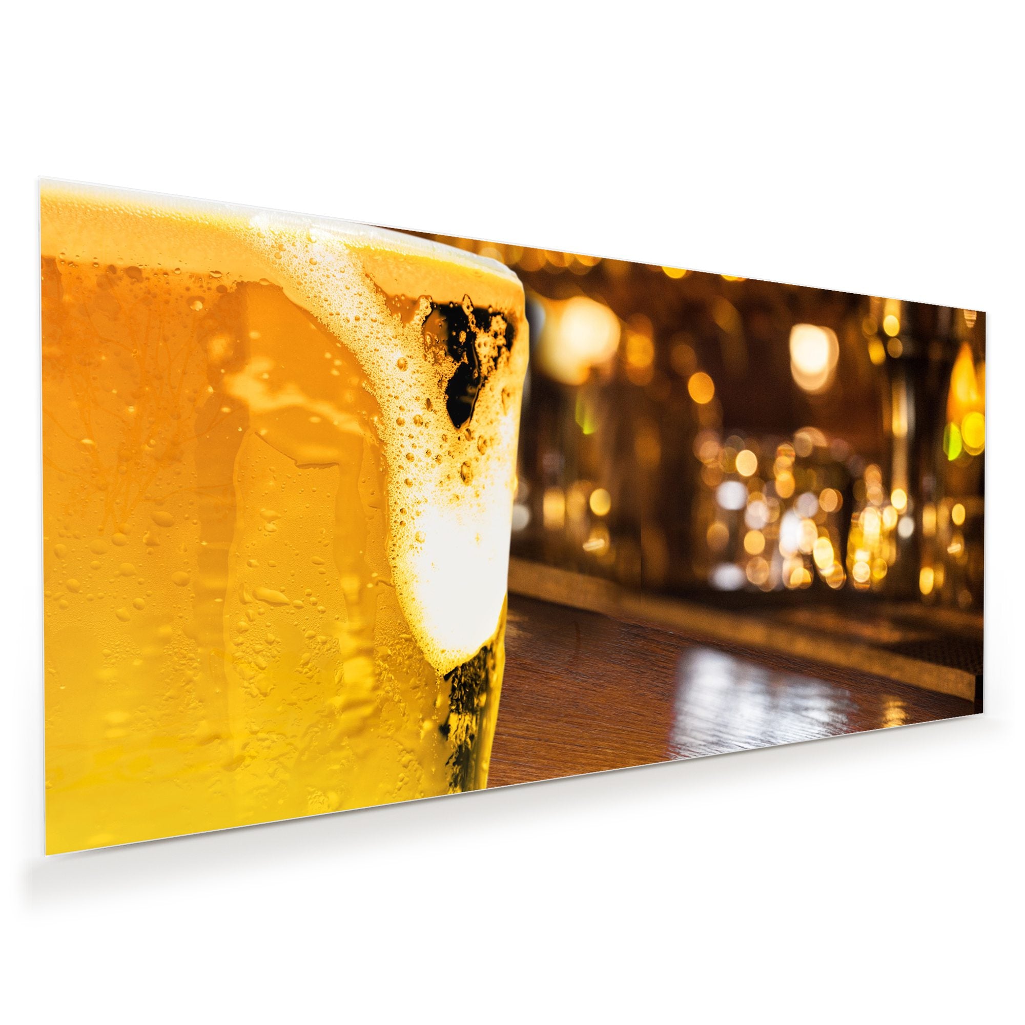 Wandbild - Bierglas auf Bartheke