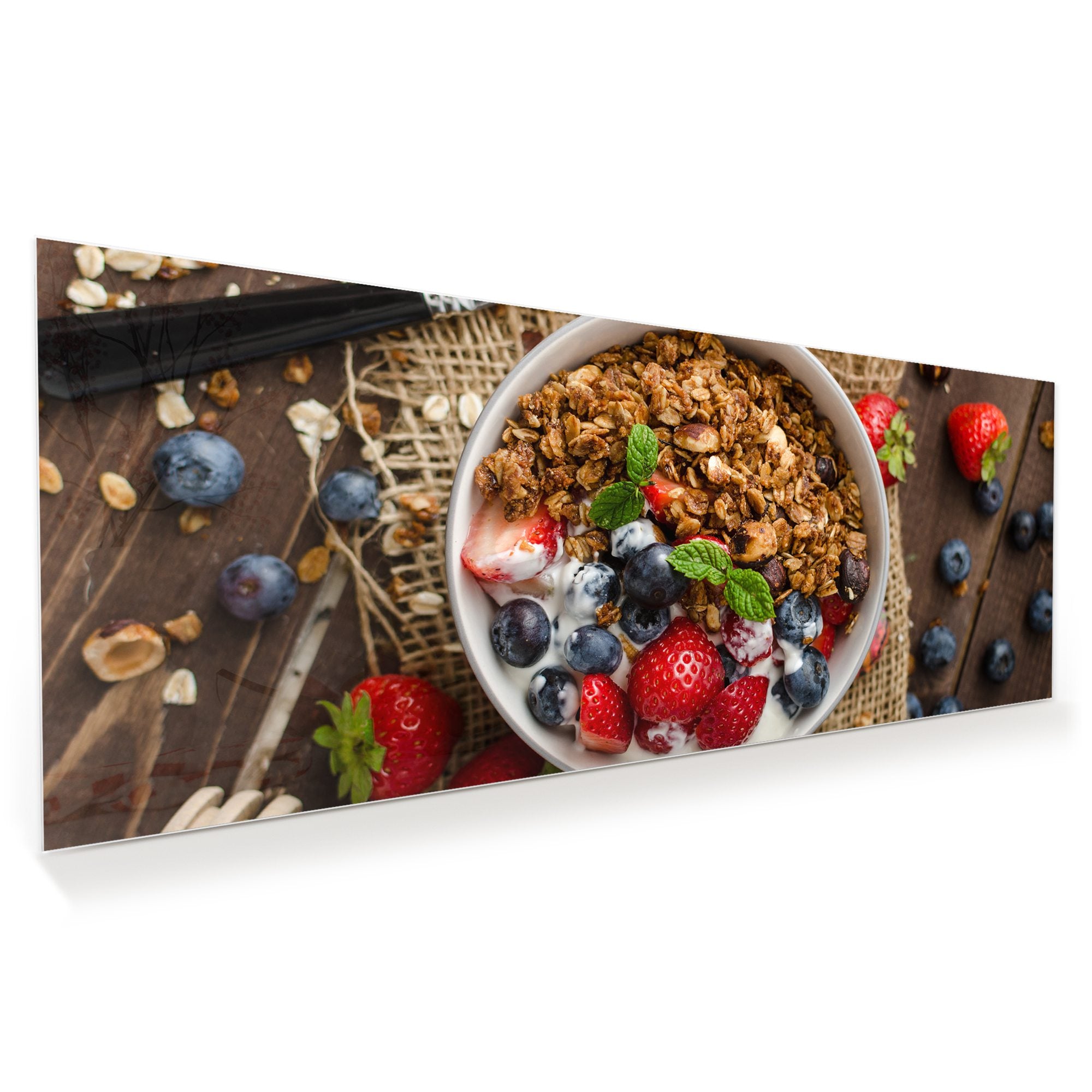 Wandbild - Müsli mit Beeren