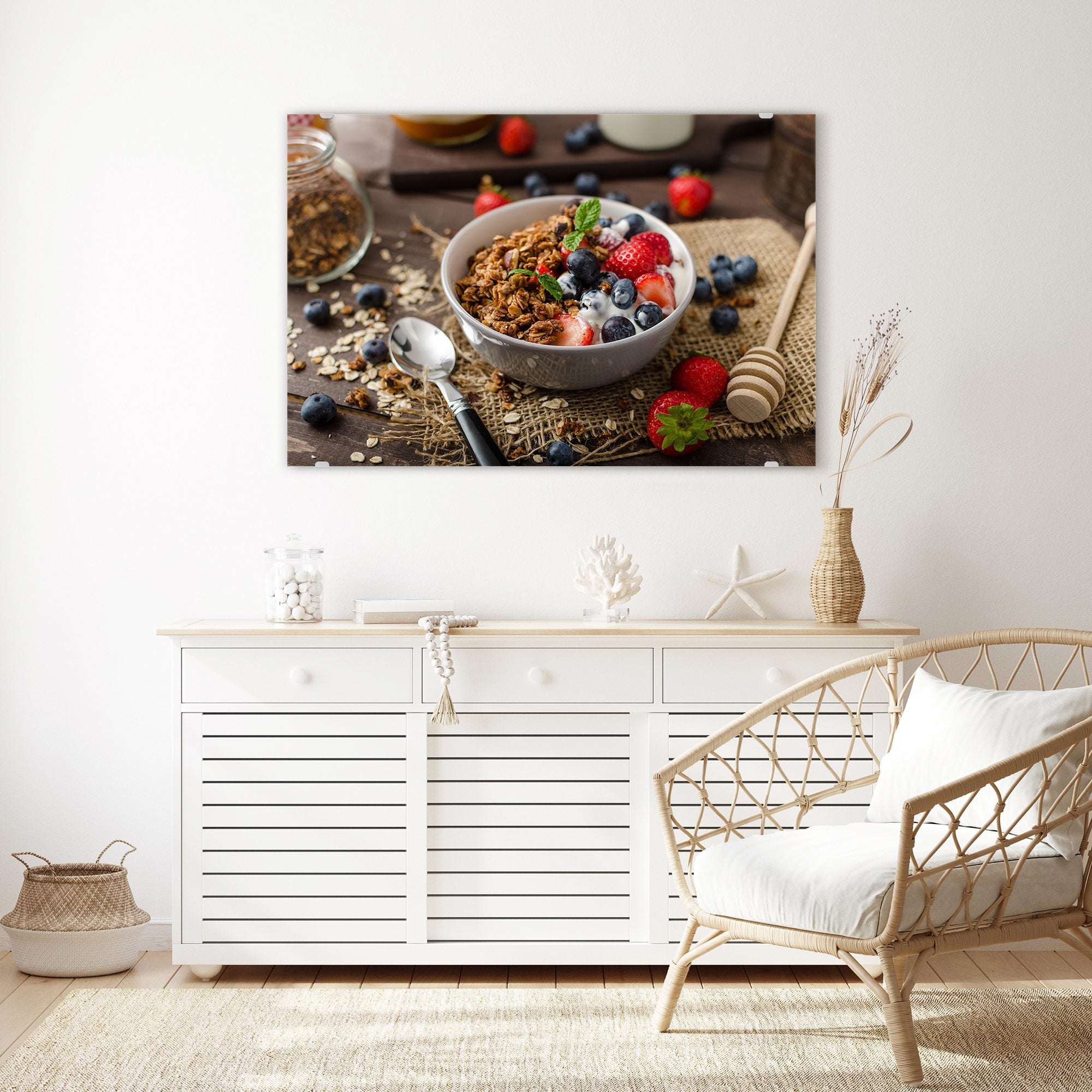 Wandbild - Granola und Honig