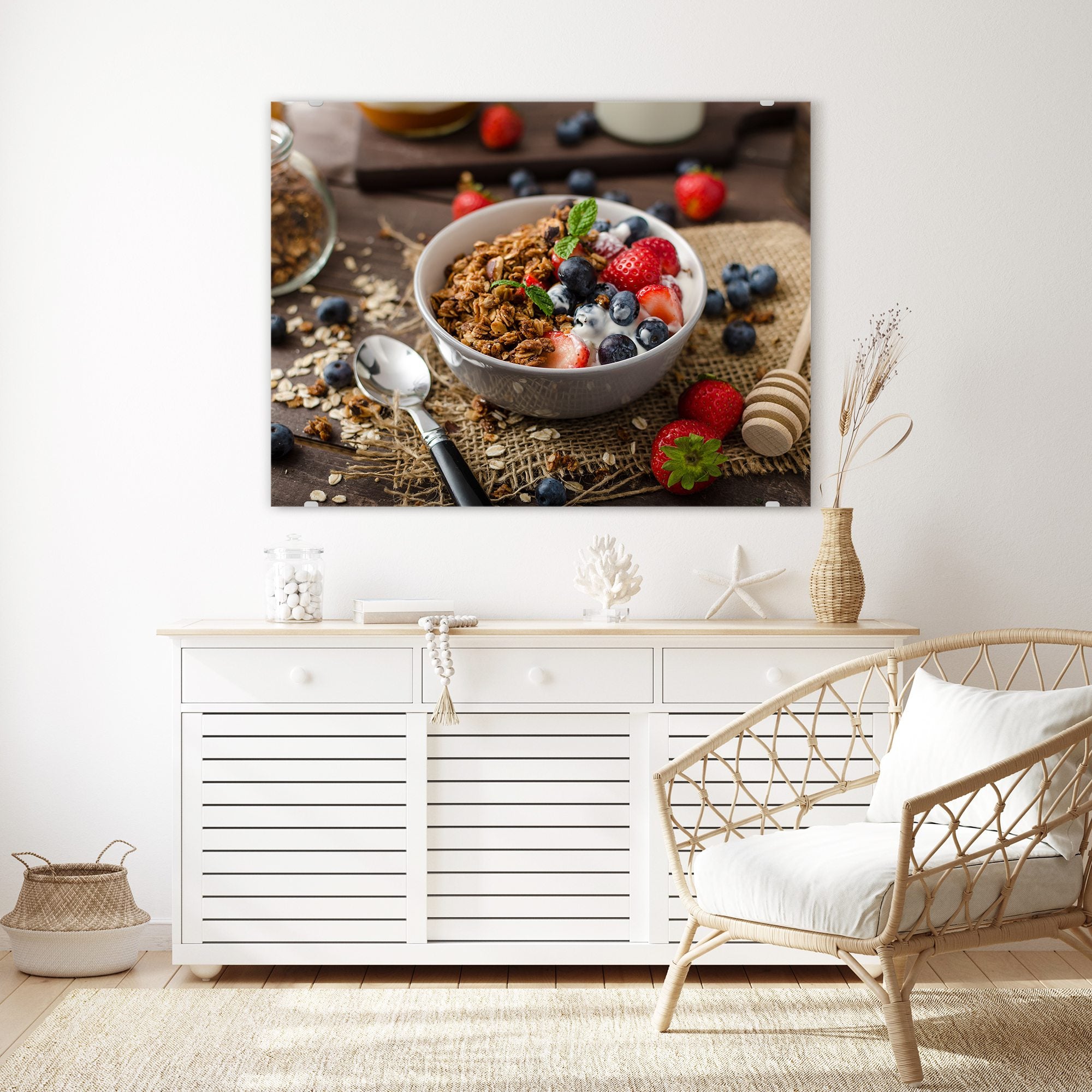 Wandbild - Granola und Honig