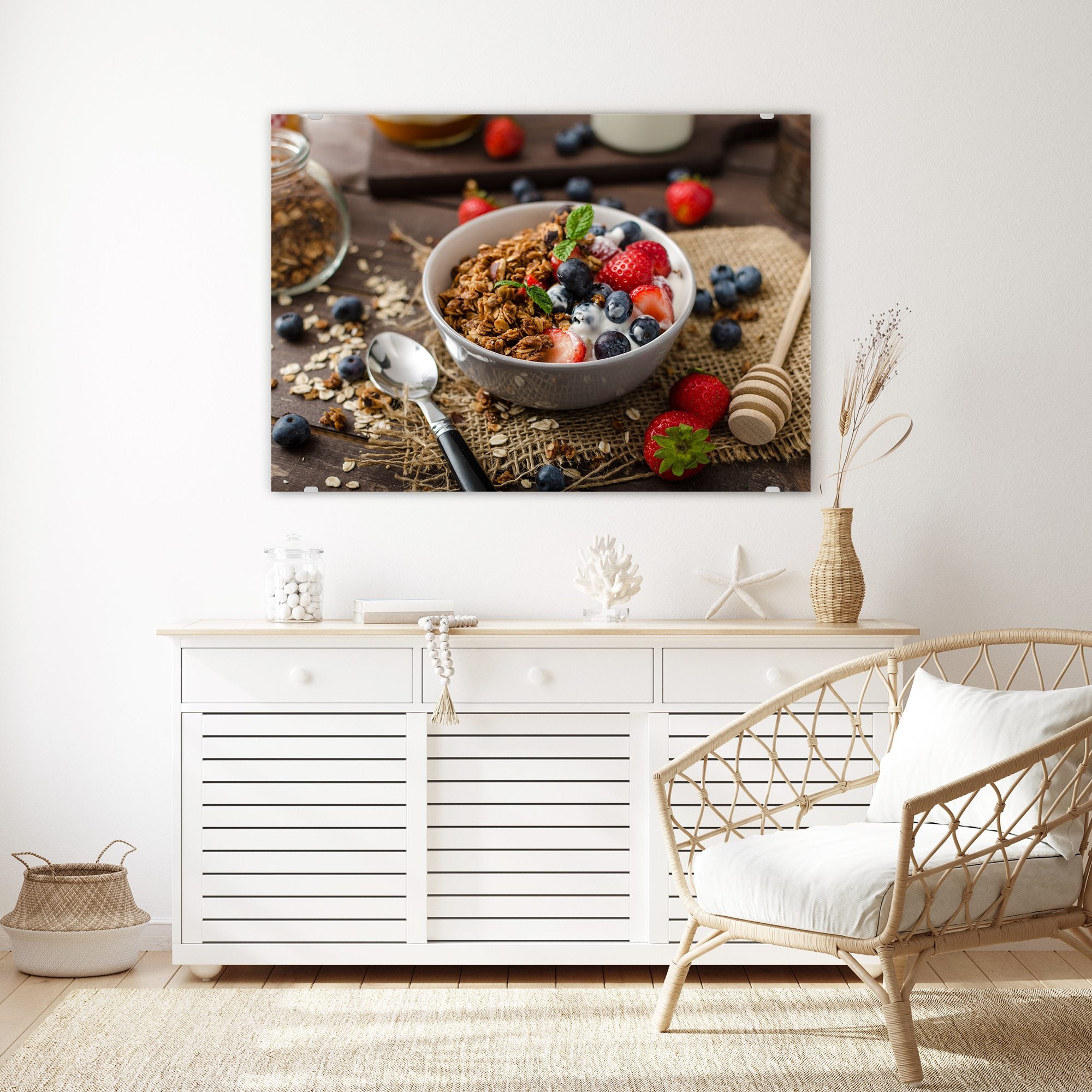 Wandbild - Granola und Honig