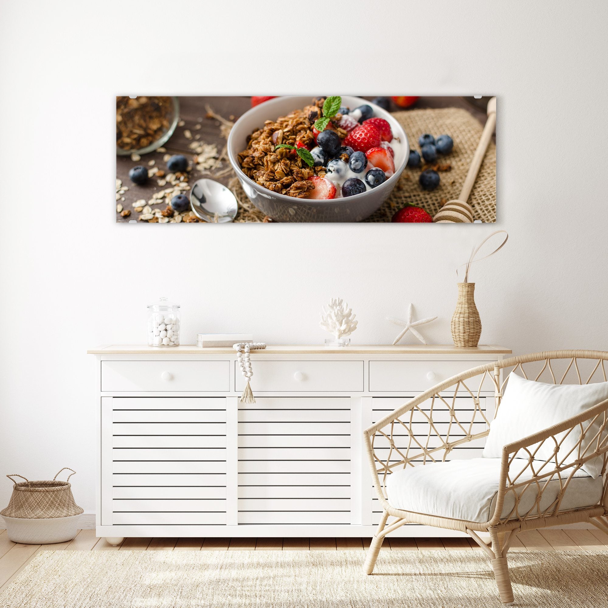 Wandbild - Granola und Honig