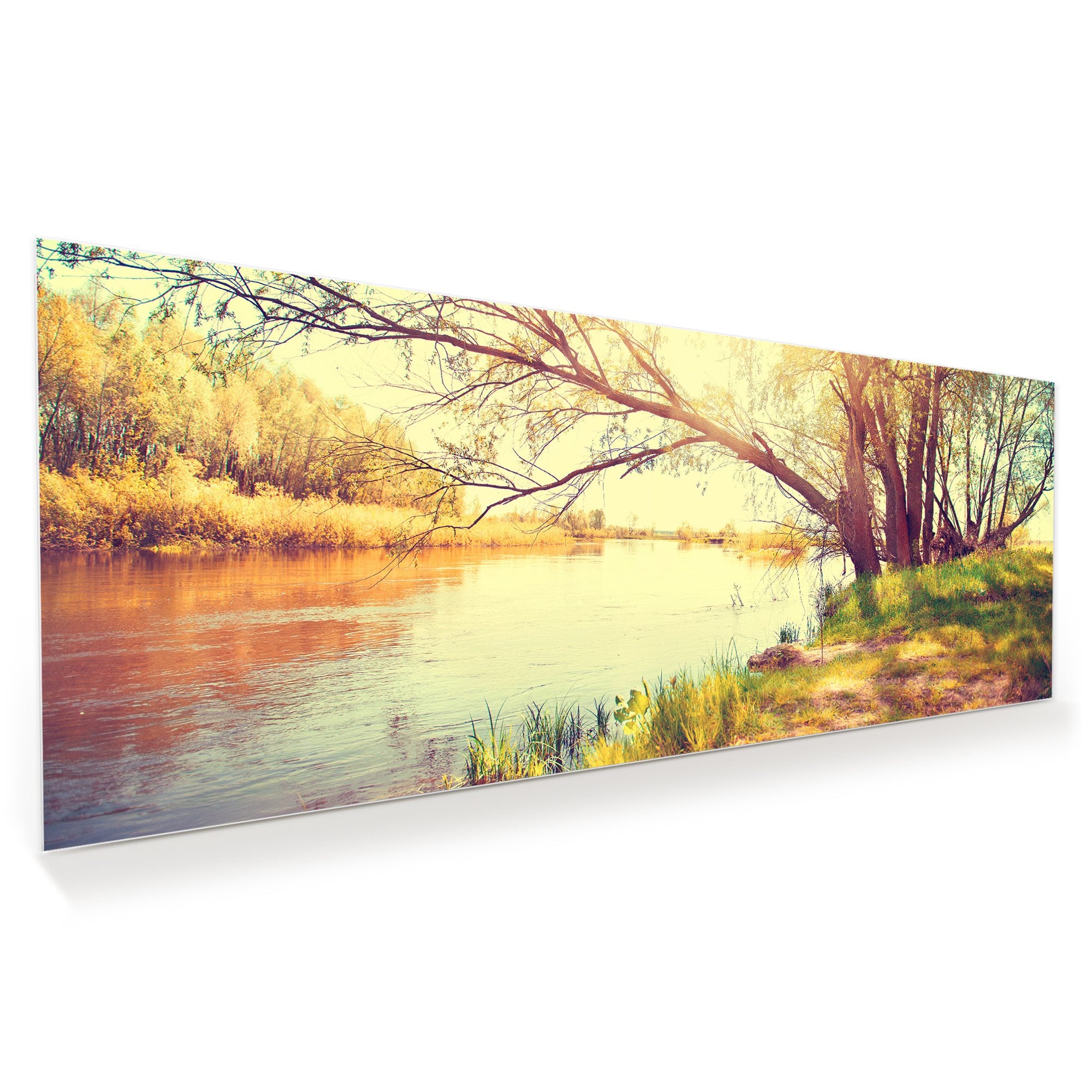 Wandbild - Herbstlandschaft am Fluss