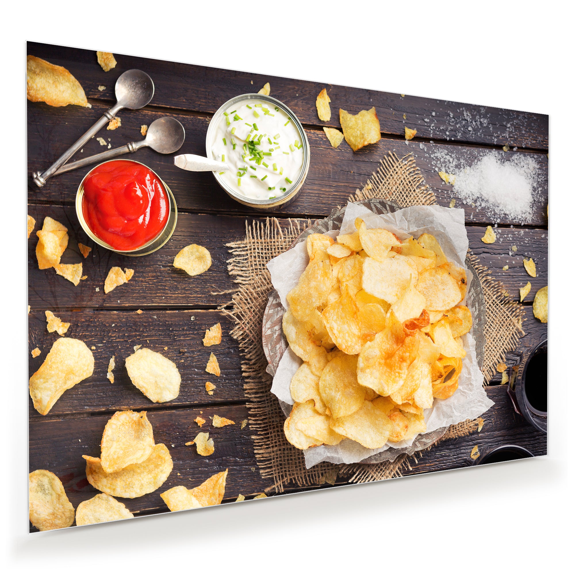 Wandbild - Chips und Ketchup