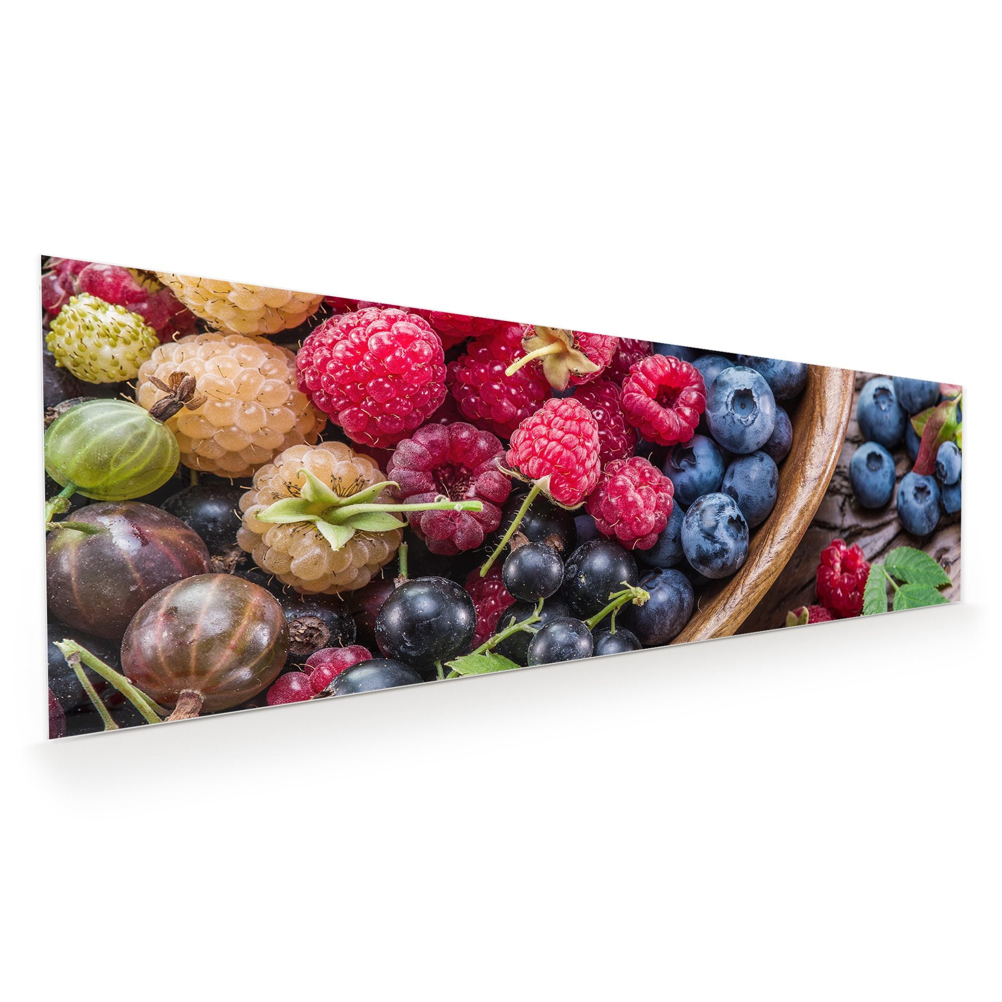 Wandbild - Beeren in Holzschüssel