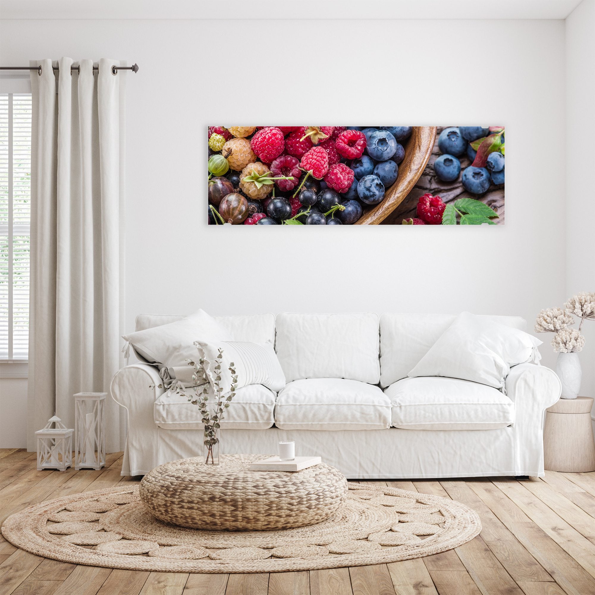 Wandbild - Beeren in Holzschüssel