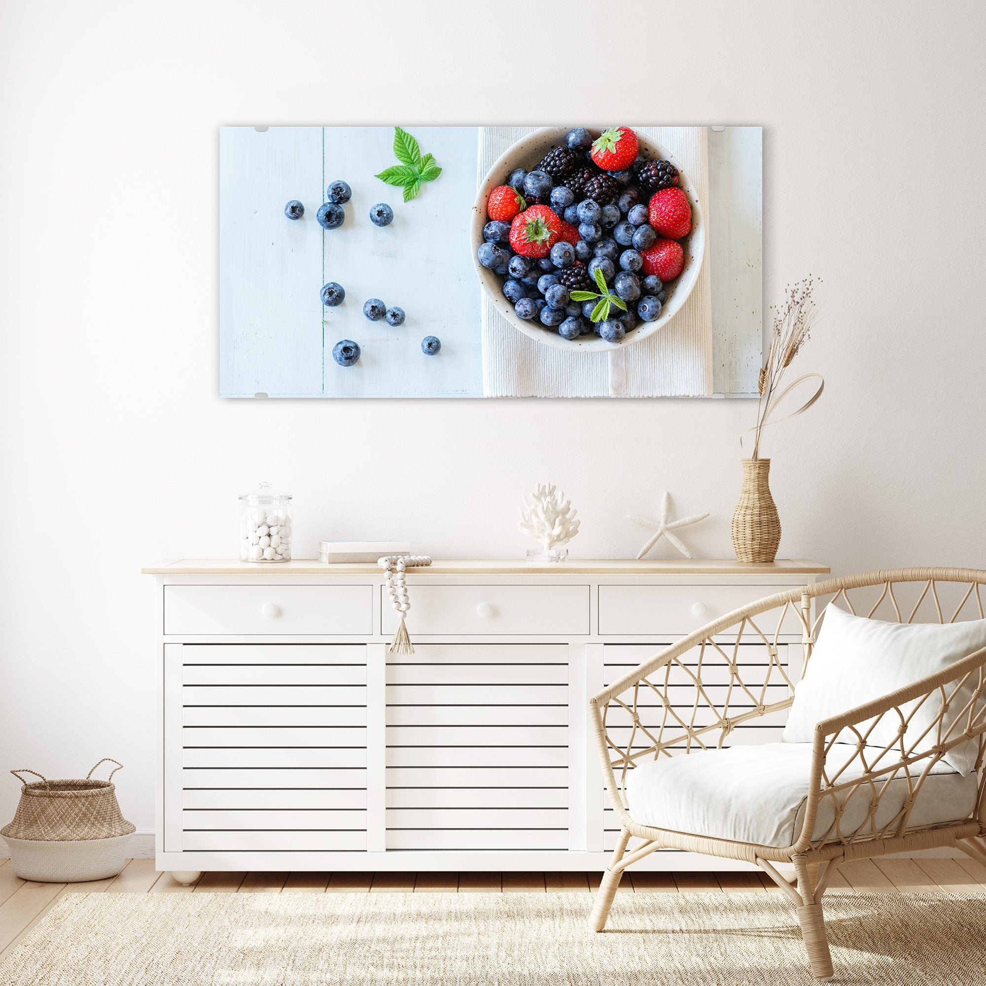 Wandbild - Keramikschale mit Beeren