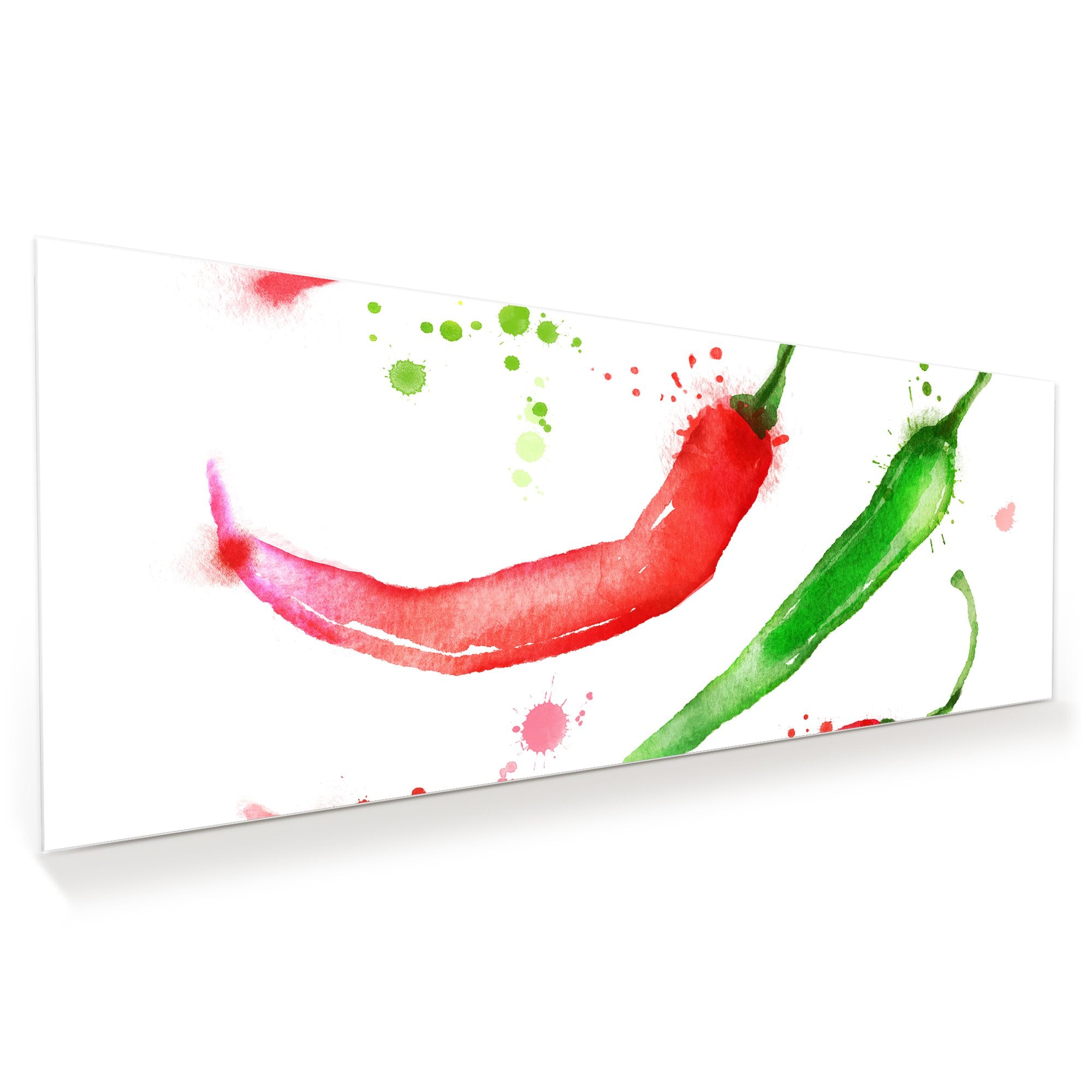 Wandbild - Aquarell mit Chilis