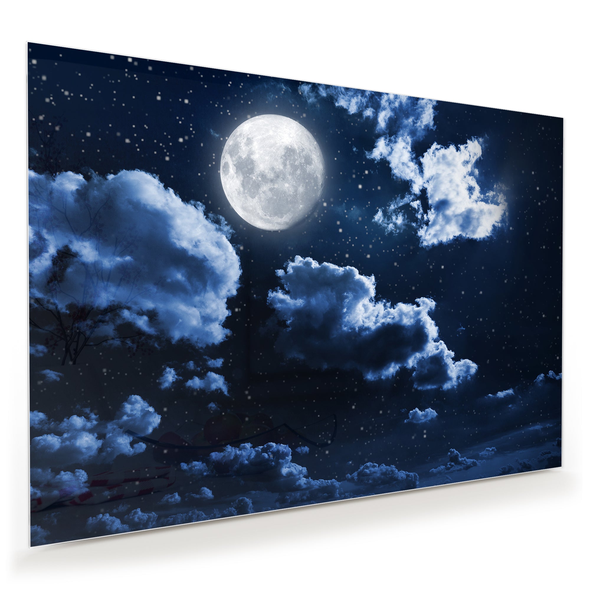 Wandbild - Nachthimmel und Mond