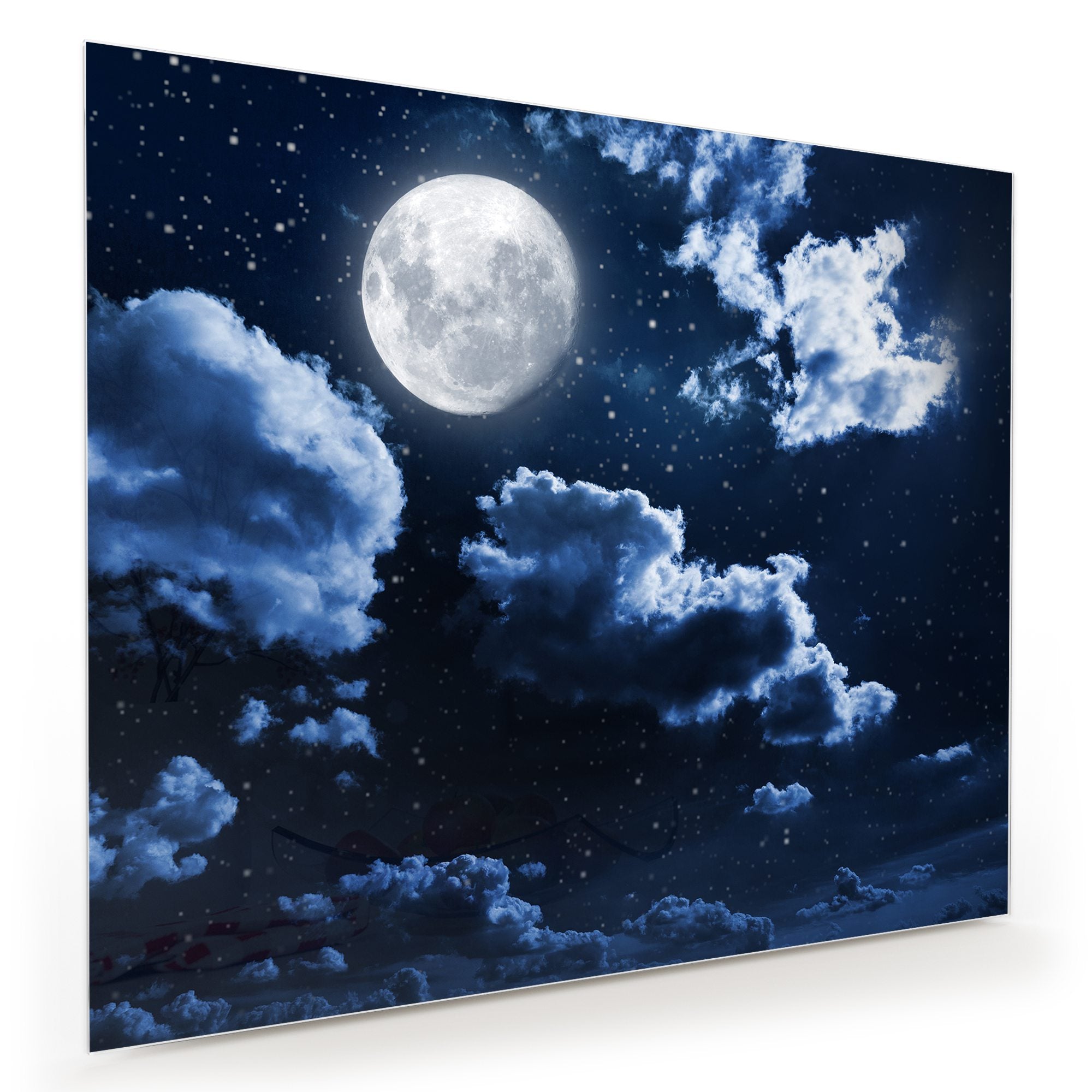 Wandbild - Nachthimmel und Mond