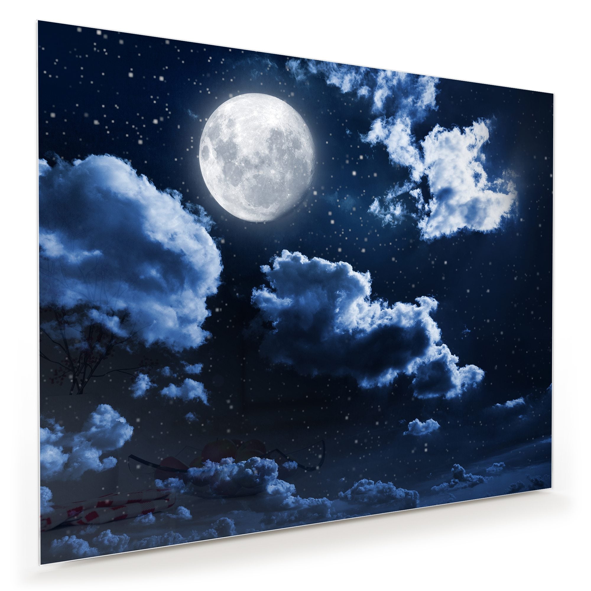 Wandbild - Nachthimmel und Mond