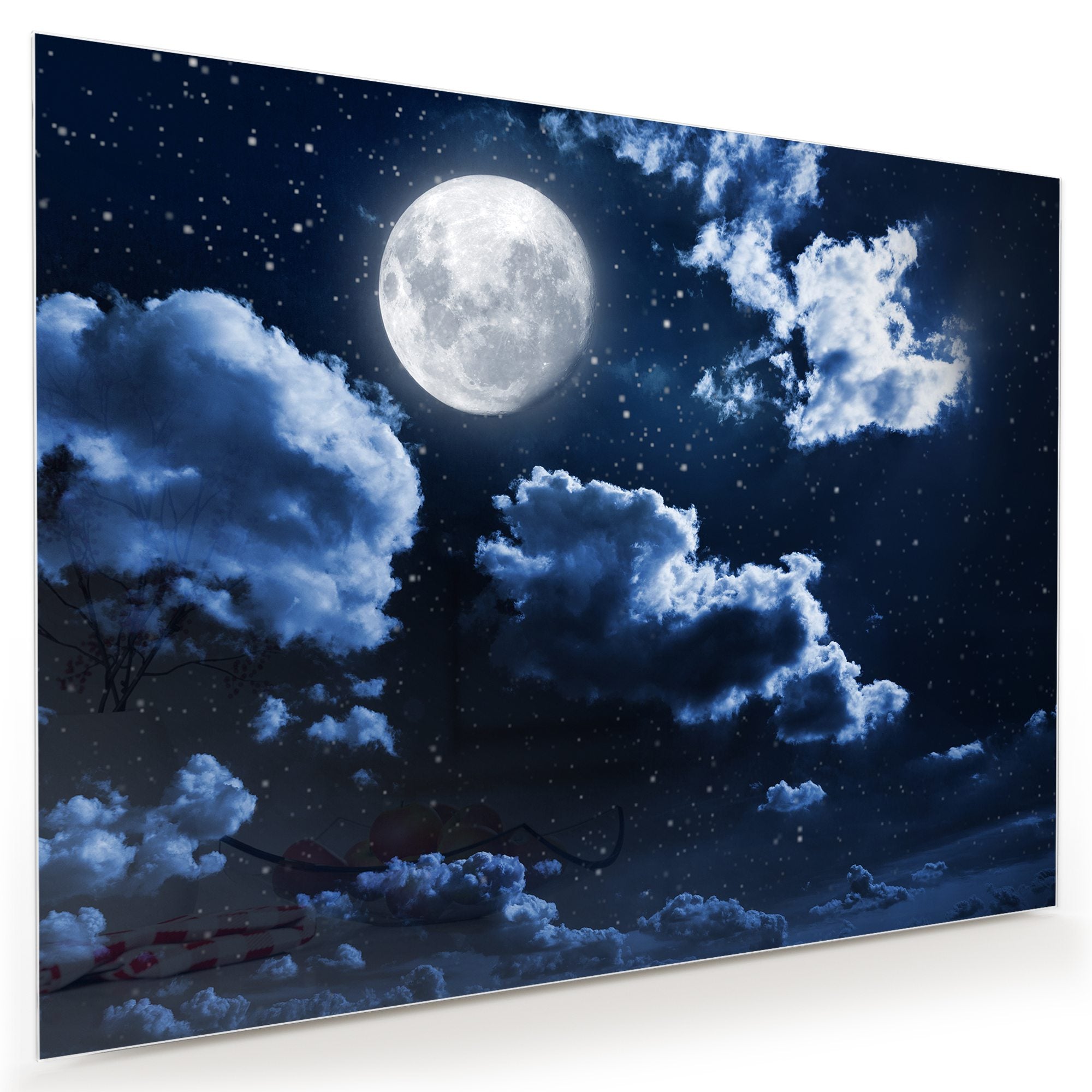 Wandbild - Nachthimmel und Mond