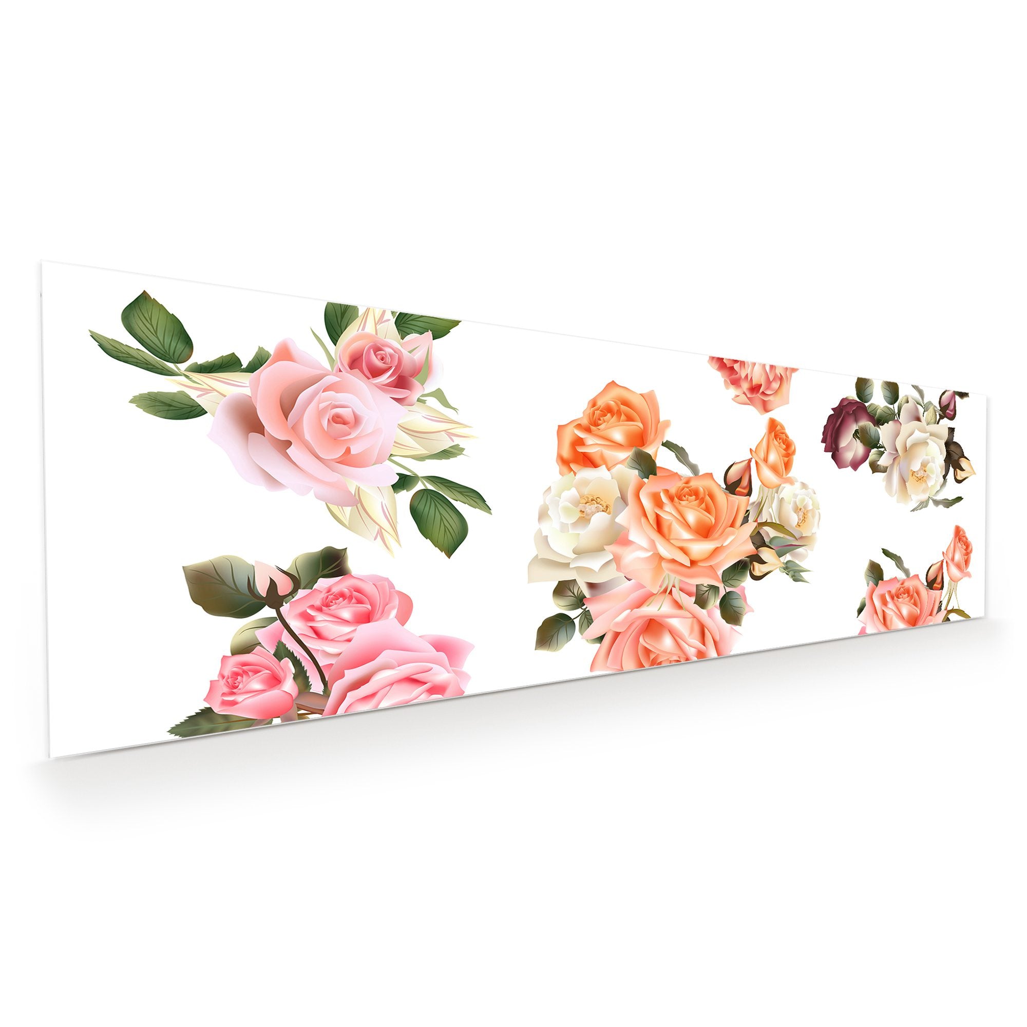 Wandbild - Verschiedenfarbige Rosen