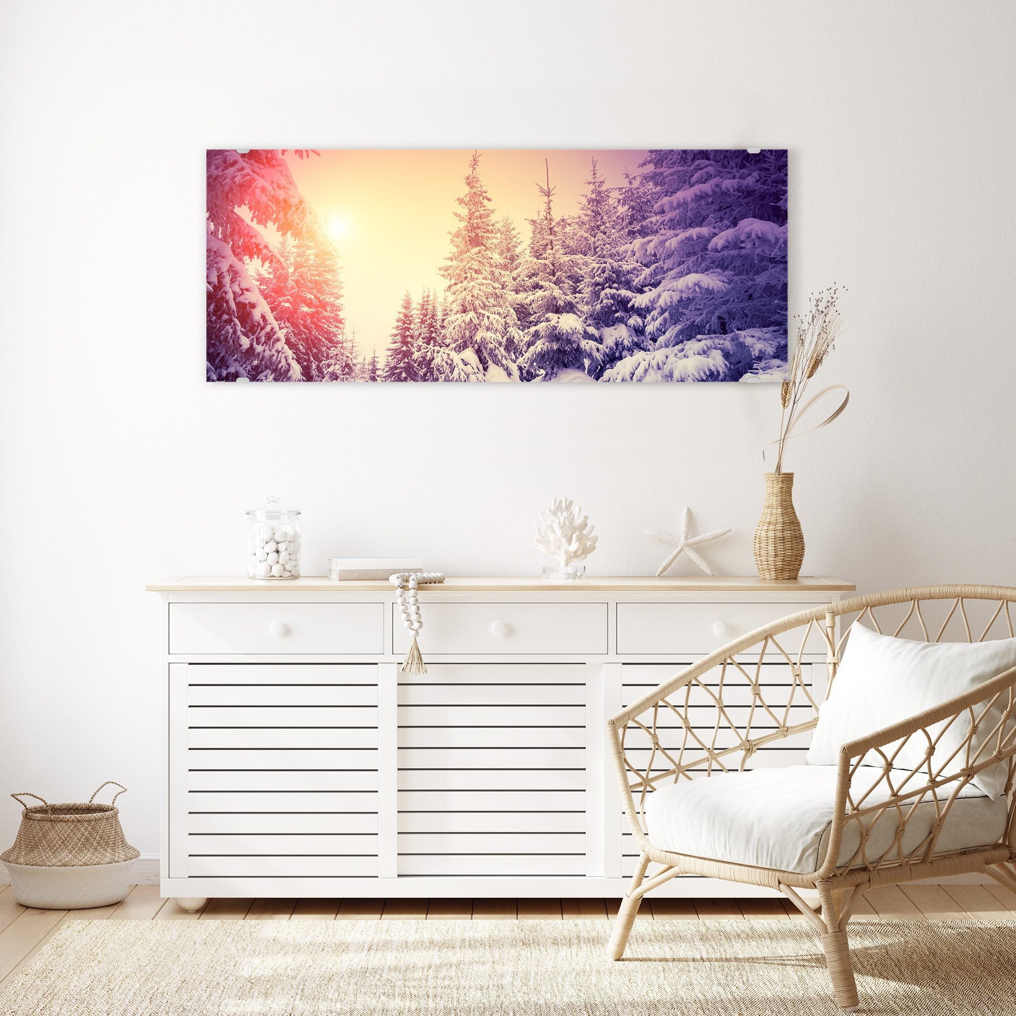 Wandbild - Sonnenlicht auf Landschaft