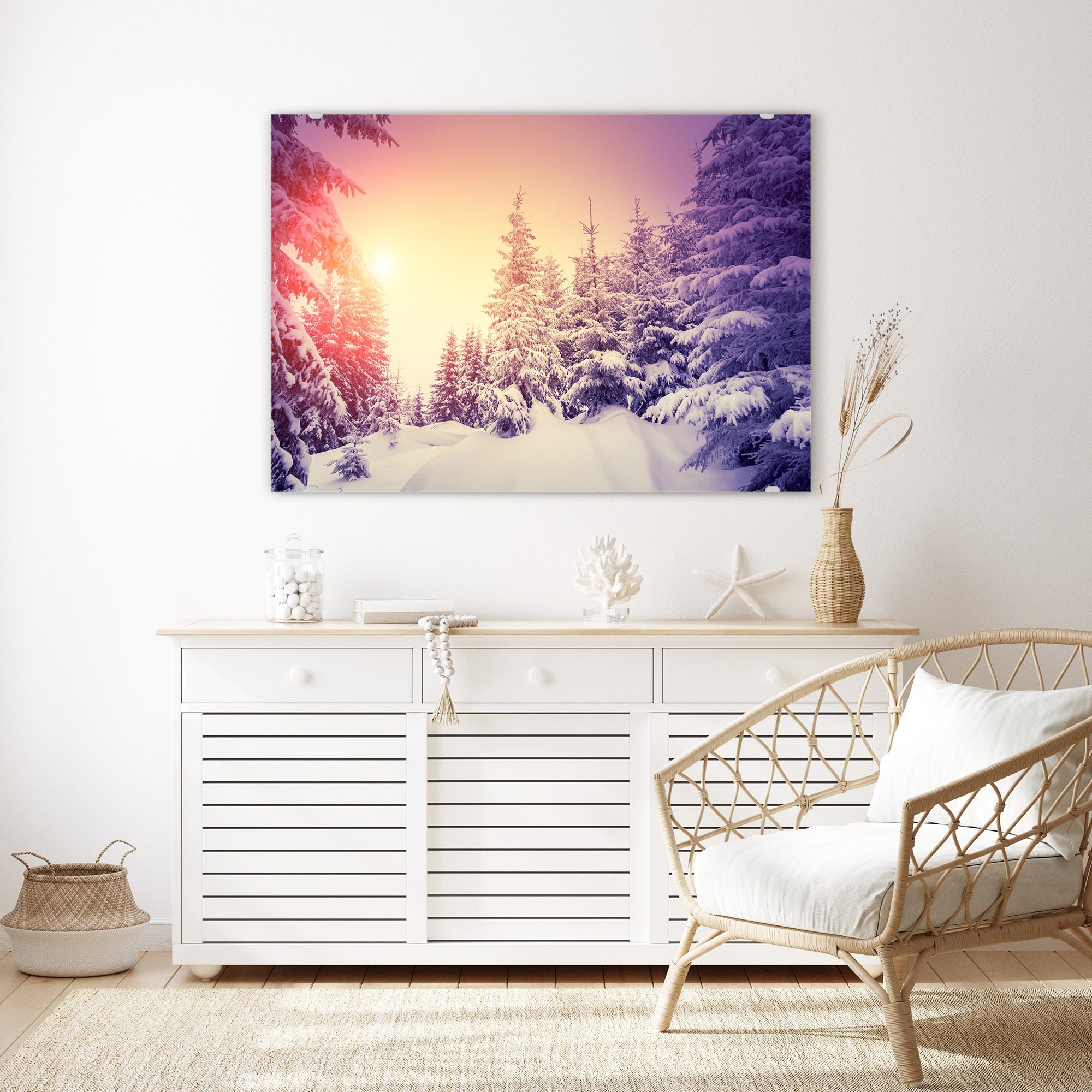 Wandbild - Sonnenlicht auf Landschaft