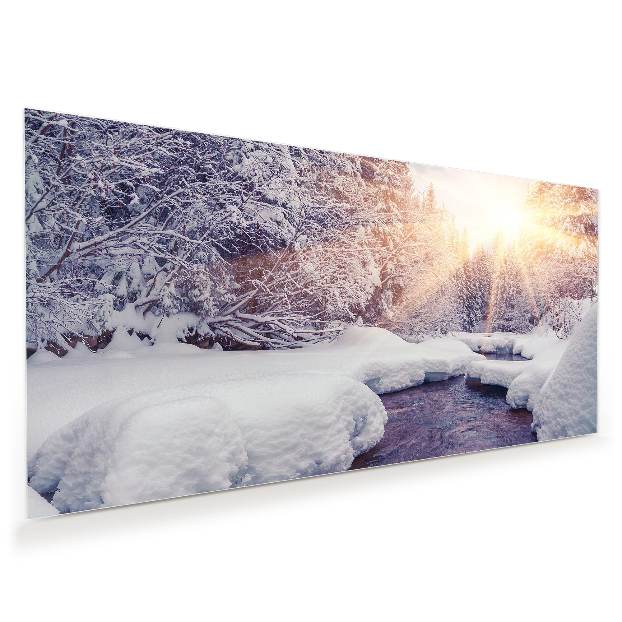 Wandbild - Sonnenstrahlen im Winter