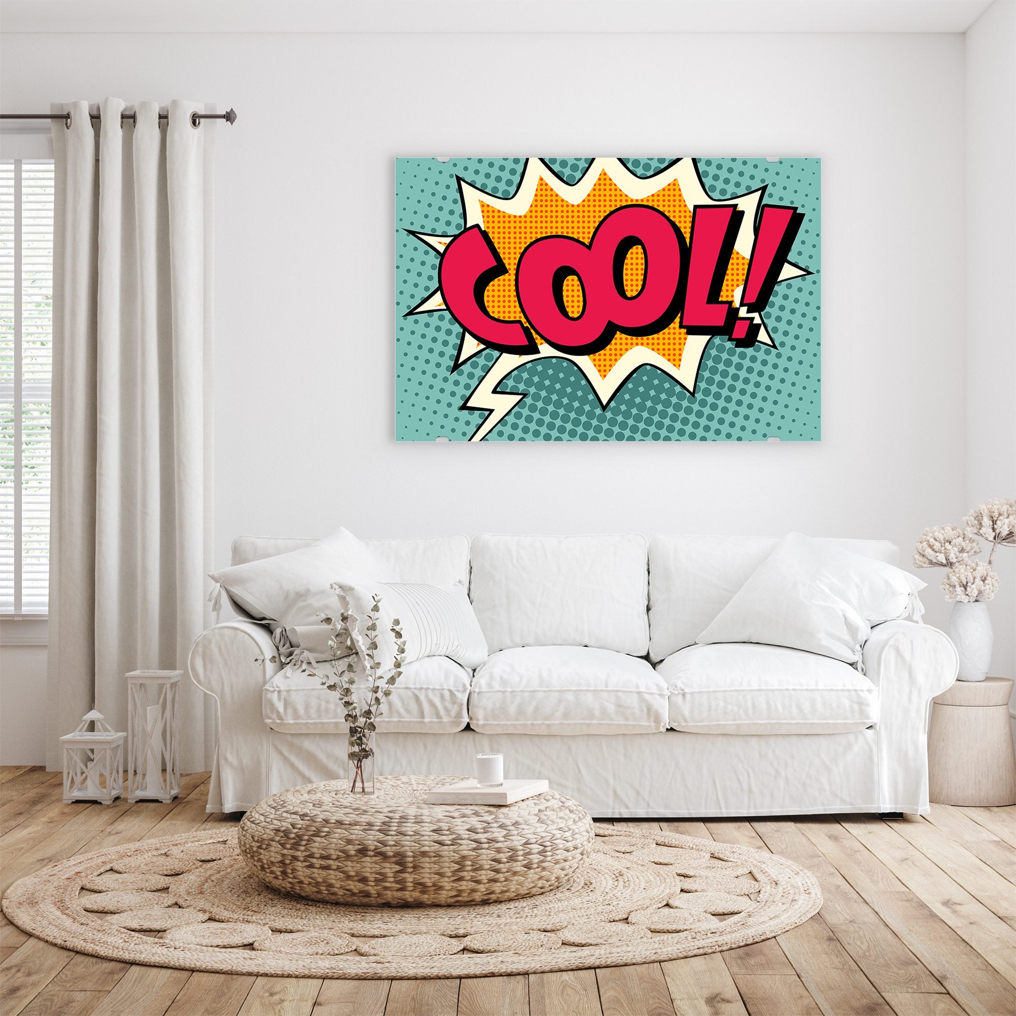 Wandbild - Cool im Comic Stiel