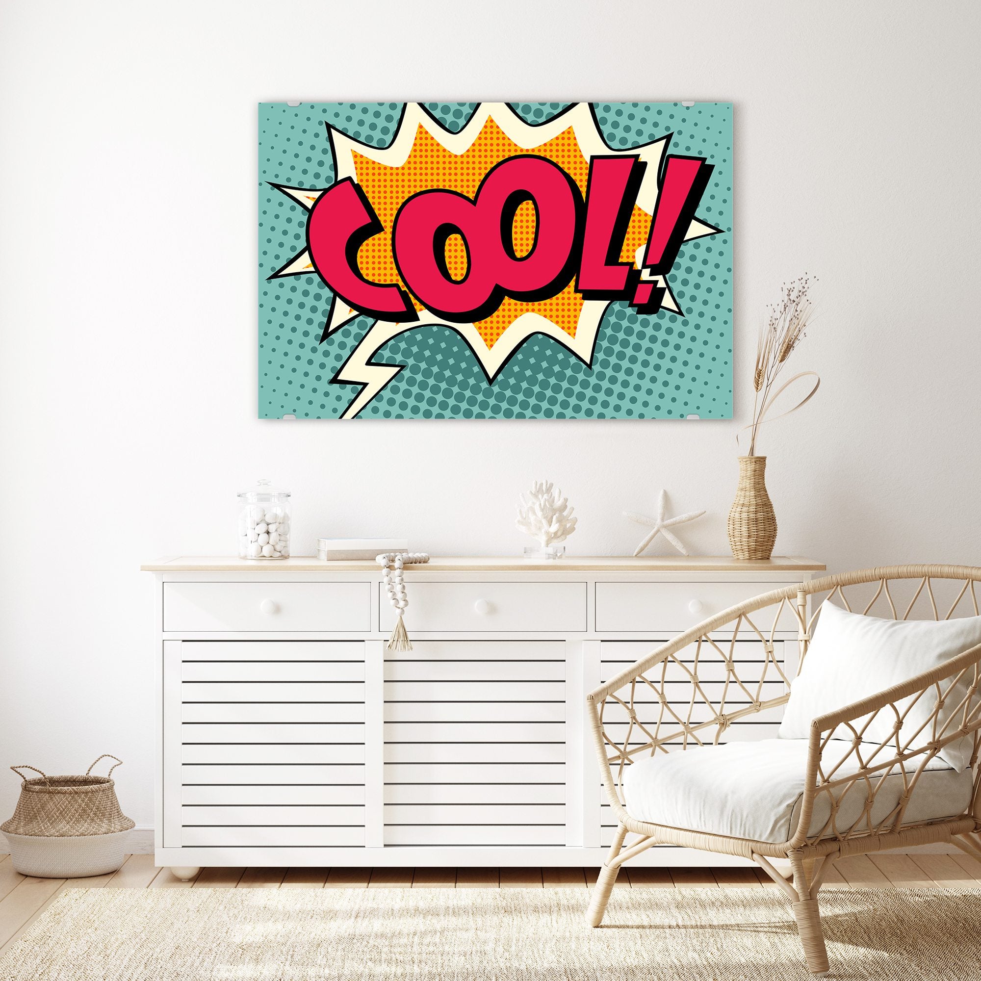 Wandbild - Cool im Comic Stiel