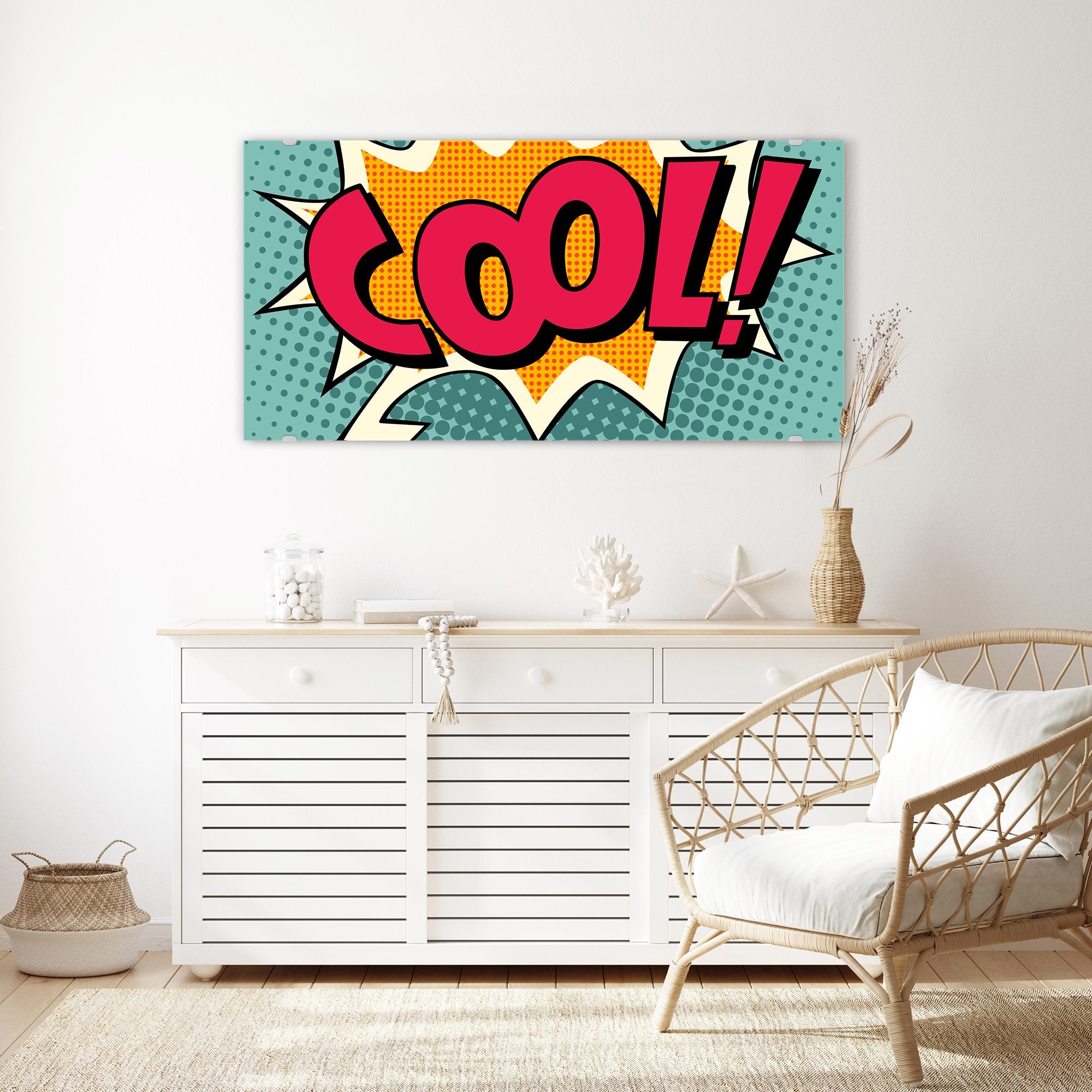 Wandbild - Cool im Comic Stiel