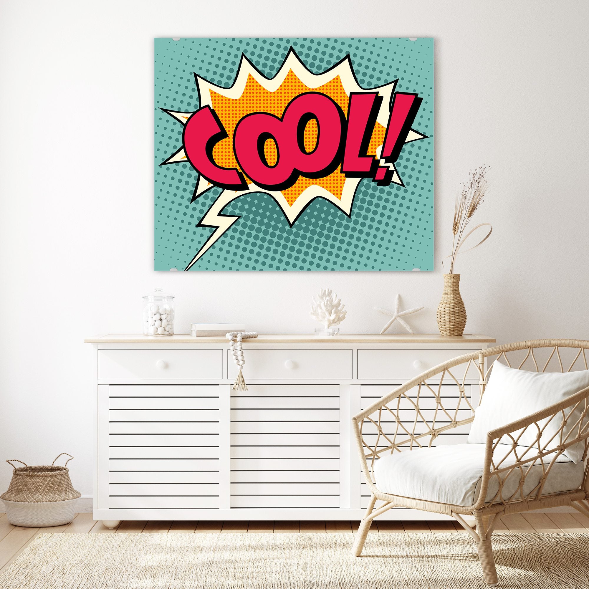 Wandbild - Cool im Comic Stiel