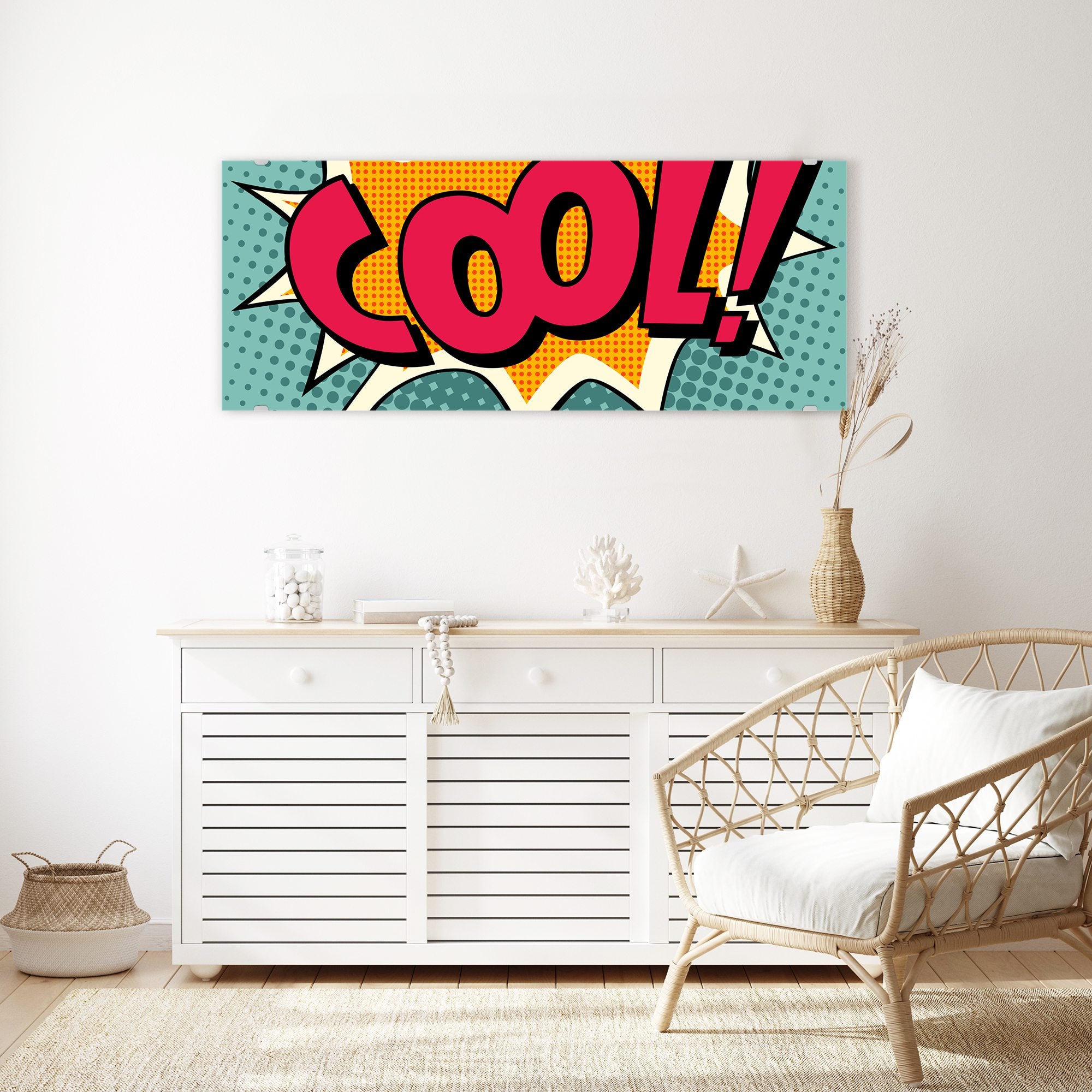 Wandbild - Cool im Comic Stiel