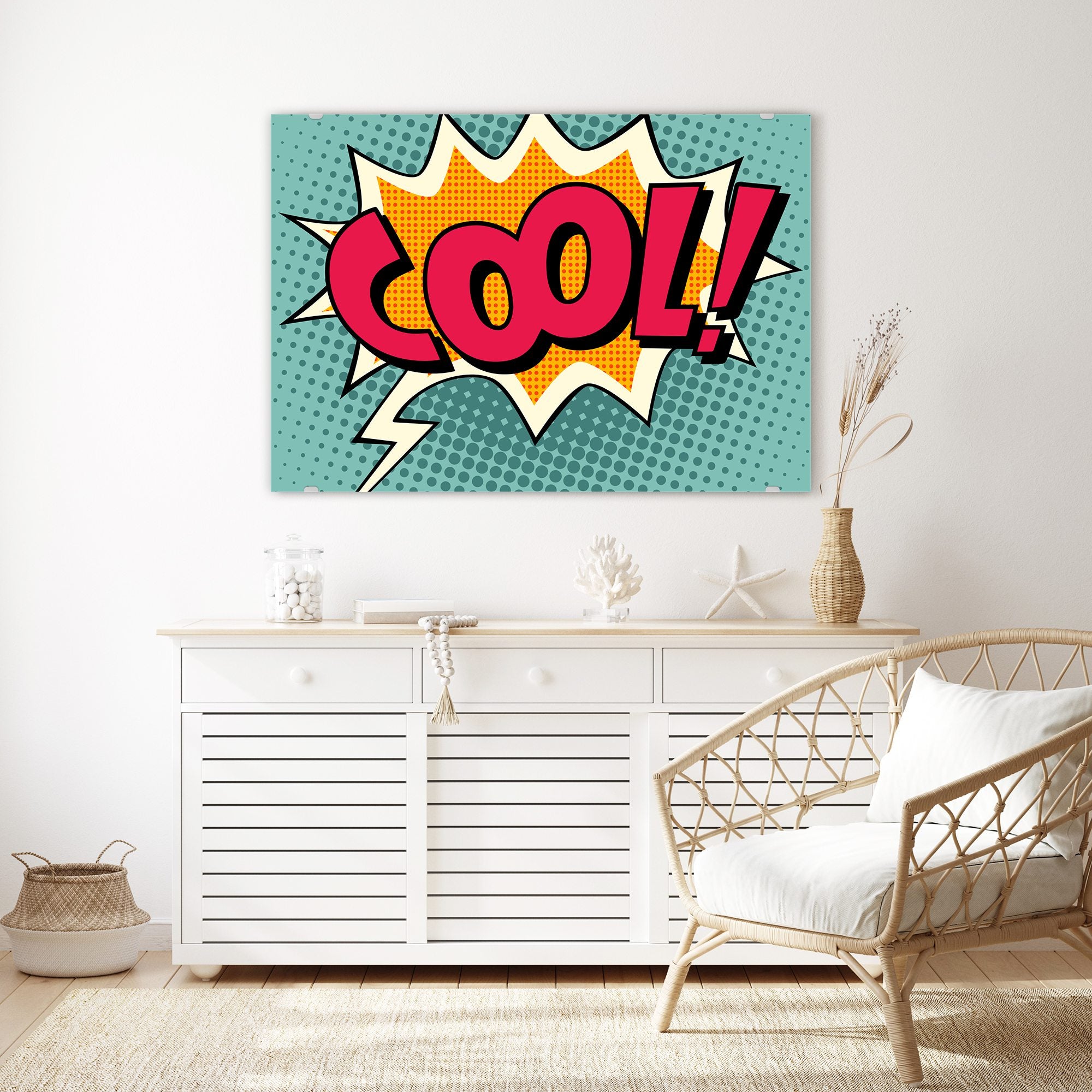 Wandbild - Cool im Comic Stiel