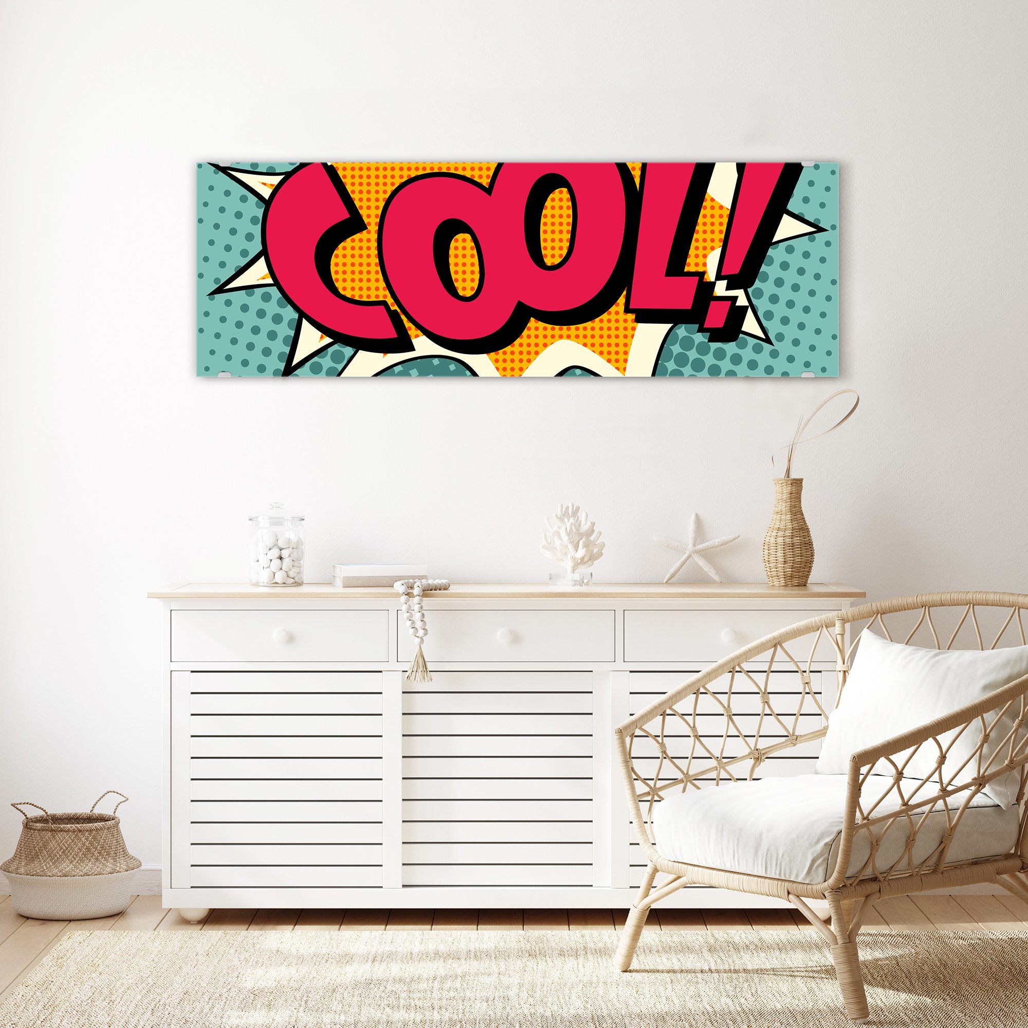 Wandbild - Cool im Comic Stiel