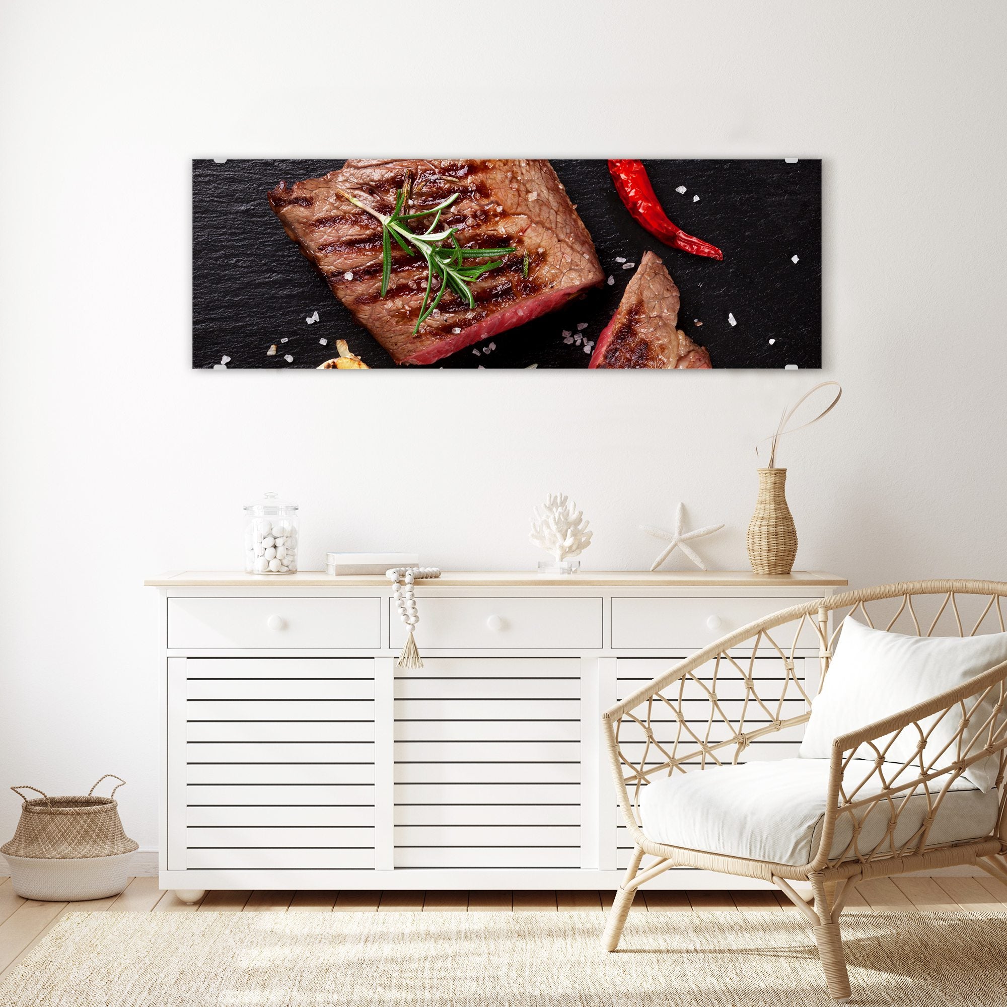 Wandbild - Steak und Chilli