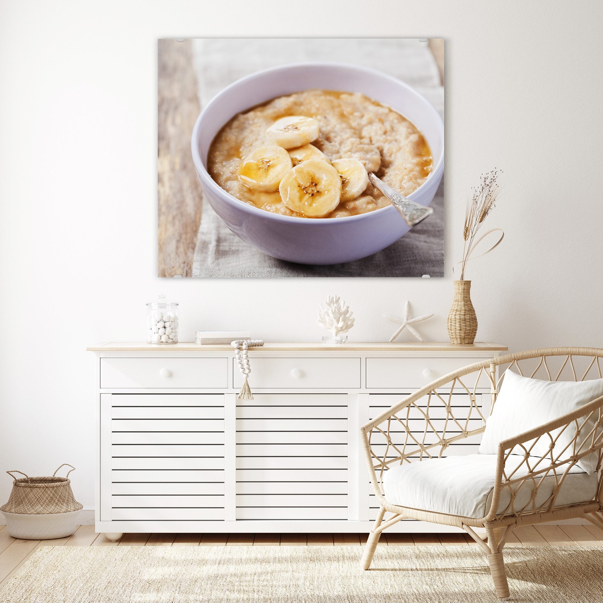 Wandbild - Müsli mit Bananen