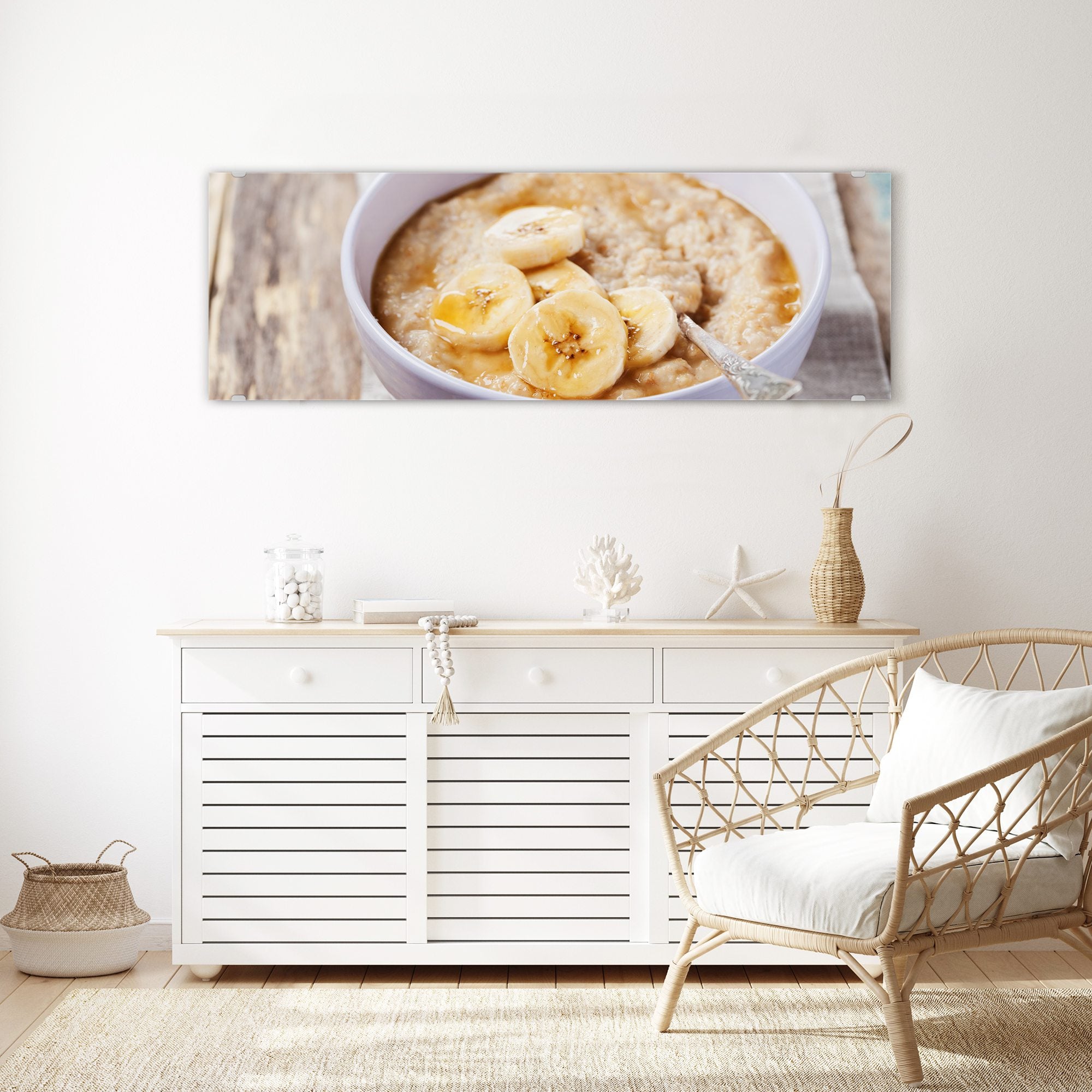 Wandbild - Müsli mit Bananen