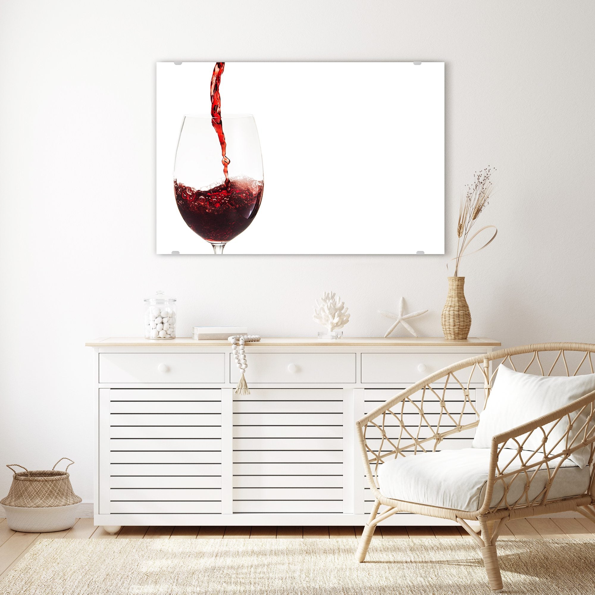 Wandbild - Glas mit Rotwein