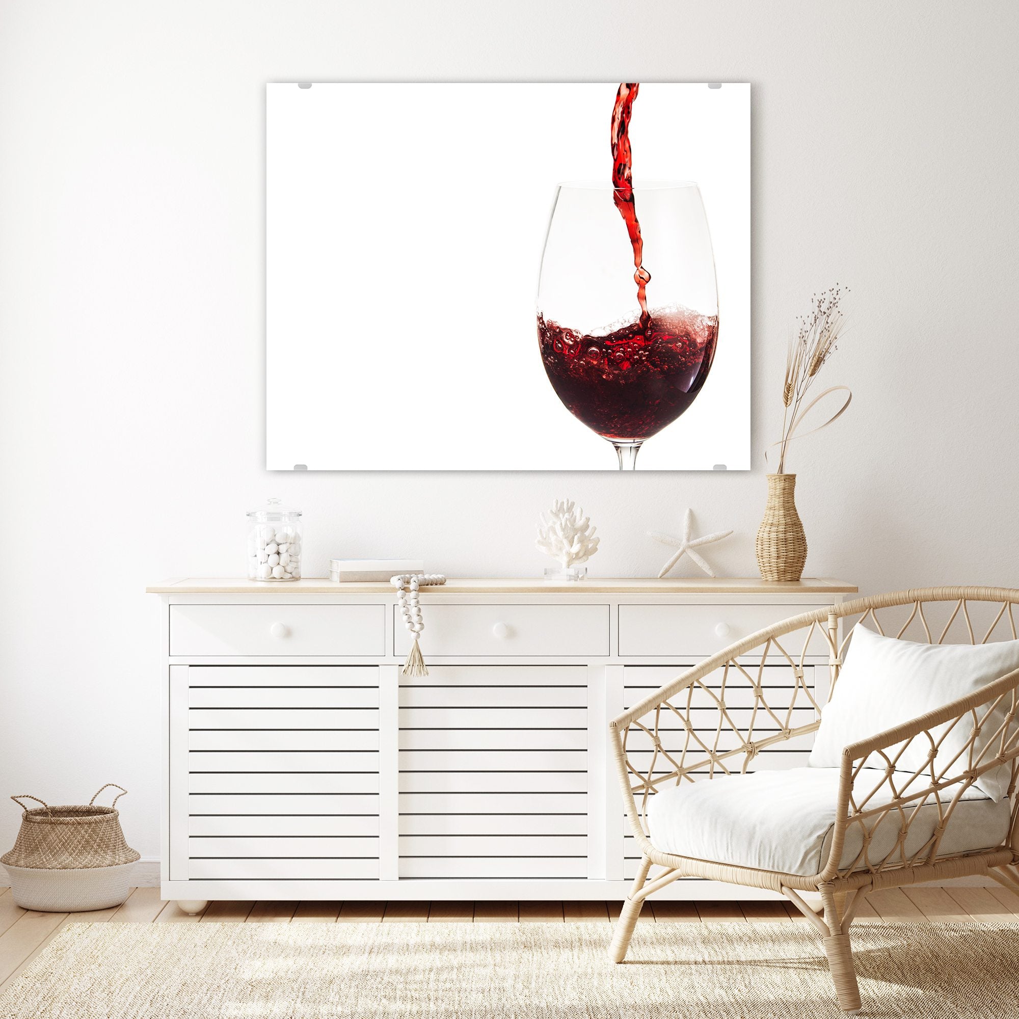 Wandbild - Glas mit Rotwein