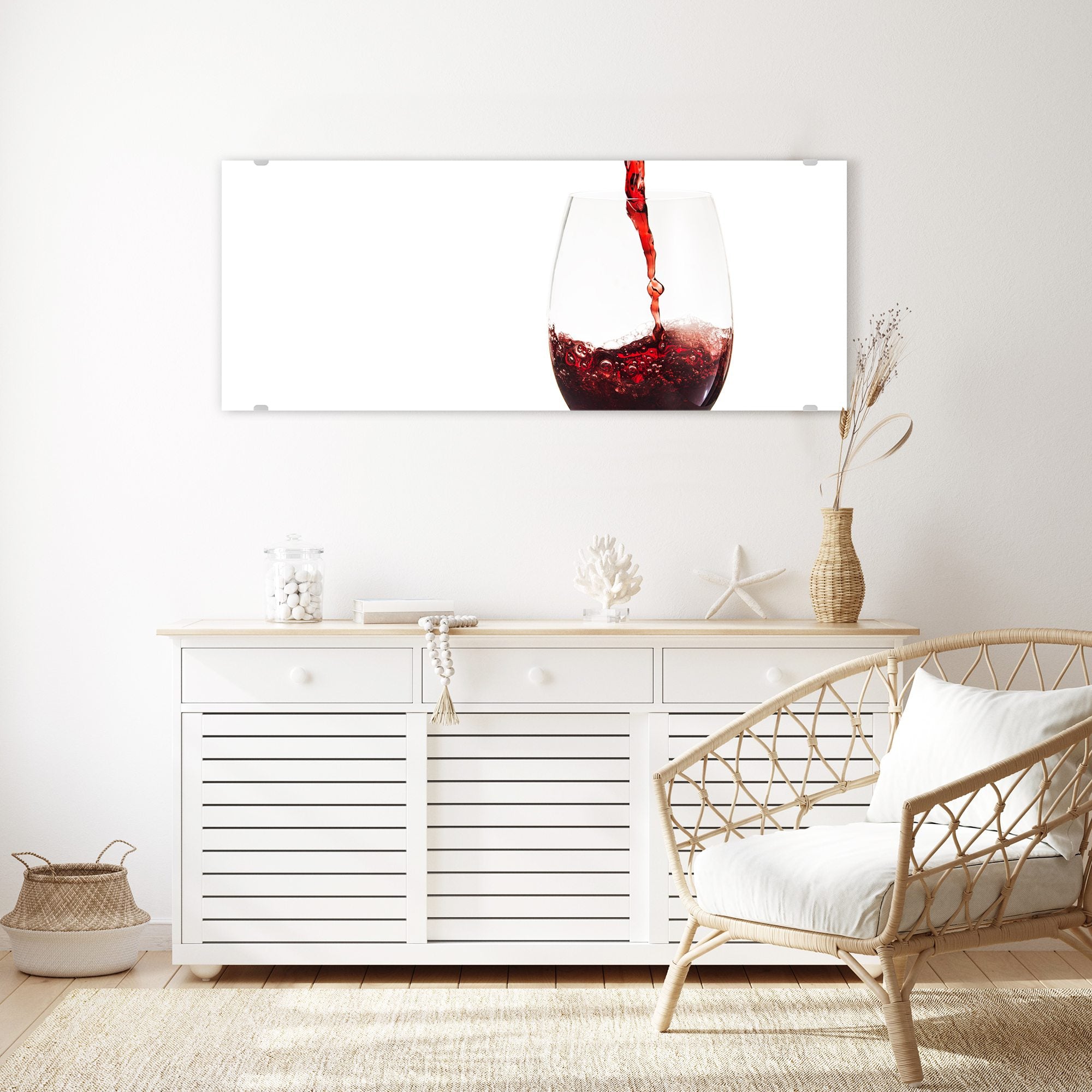 Wandbild - Glas mit Rotwein