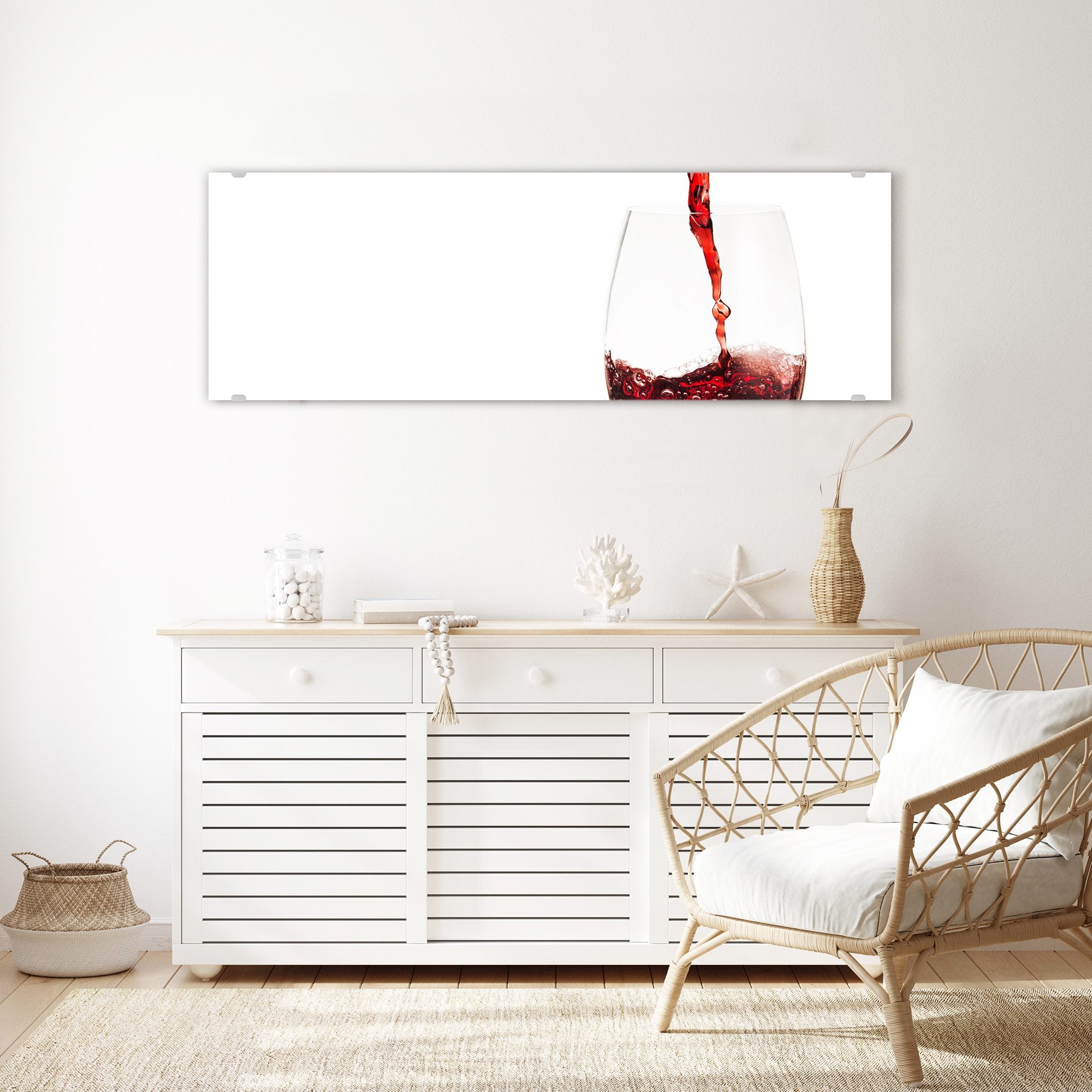 Wandbild - Glas mit Rotwein