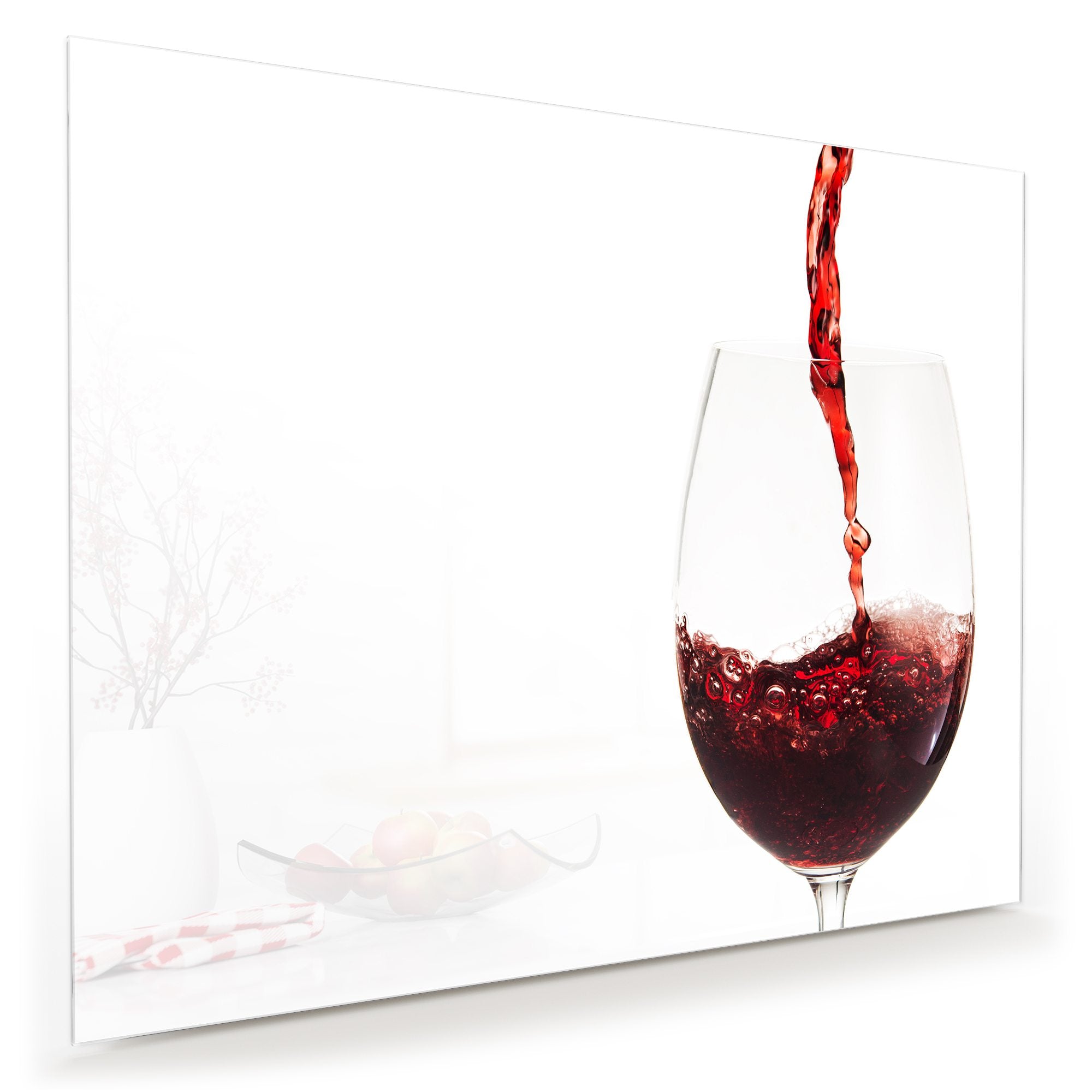 Wandbild - Glas mit Rotwein