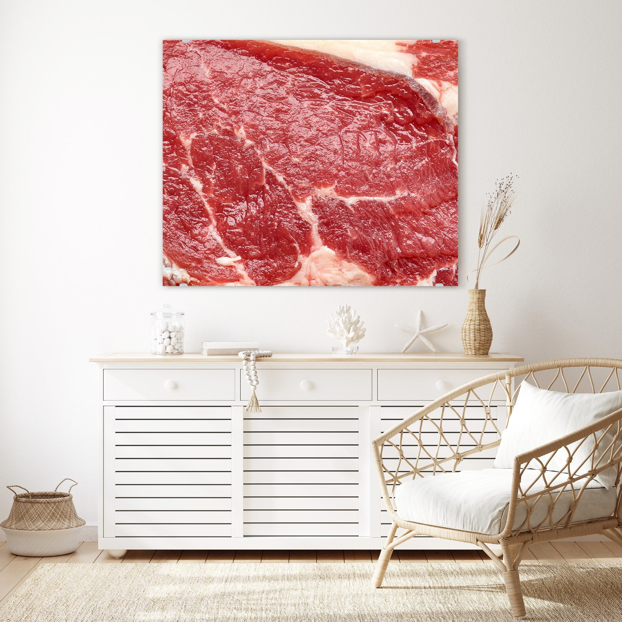 Wandbild - Frisches Rohes Fleisch