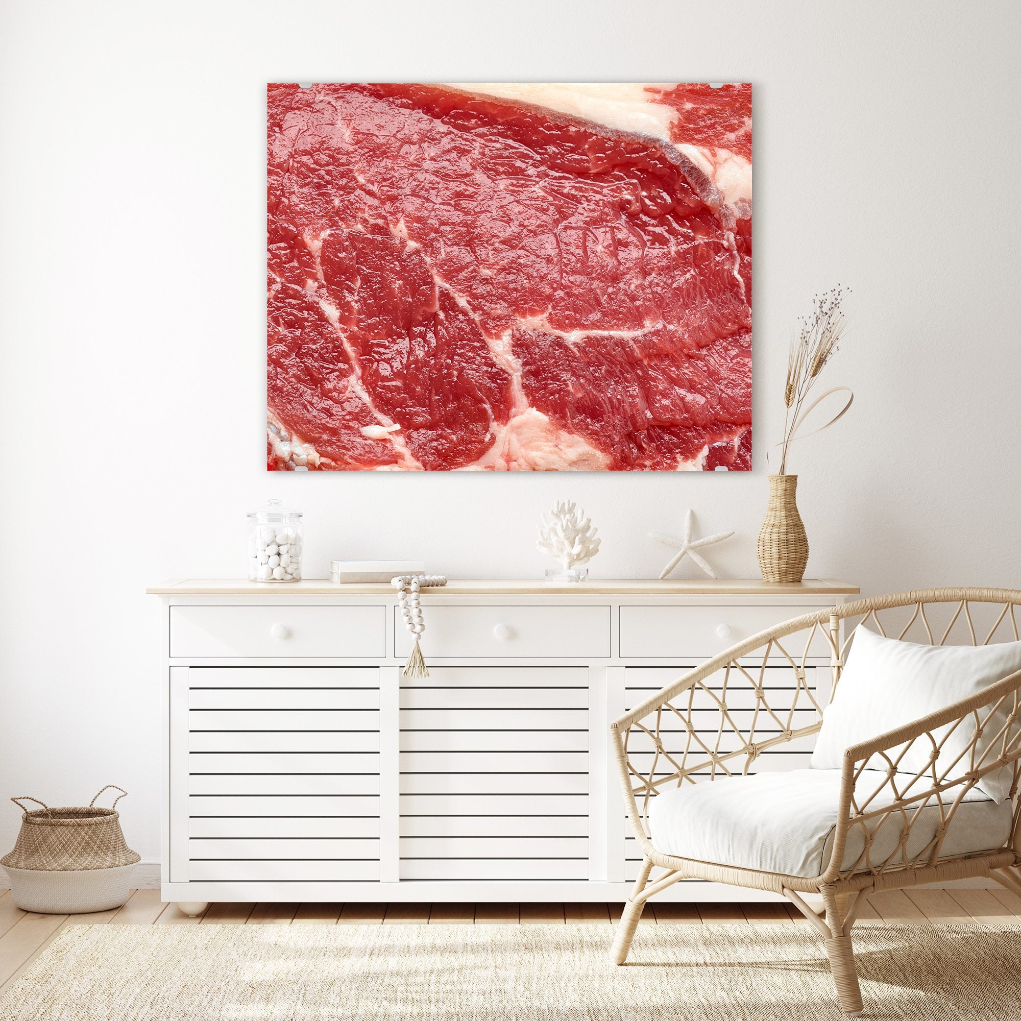 Wandbild - Frisches Rohes Fleisch