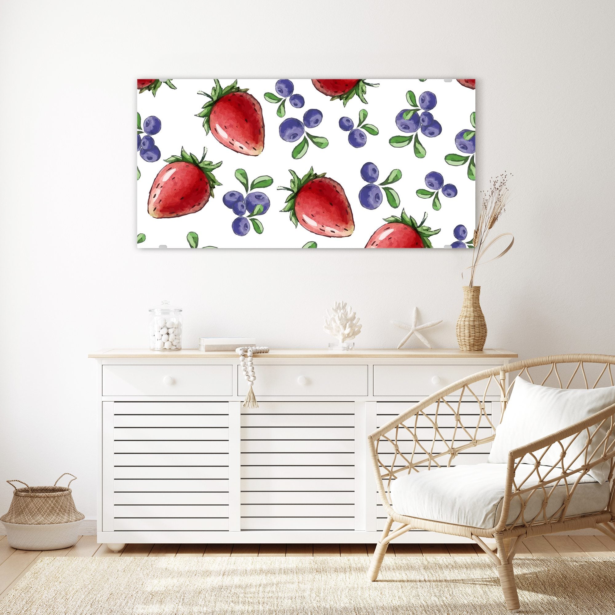 Wandbild - Muster aus Heidelbeeren