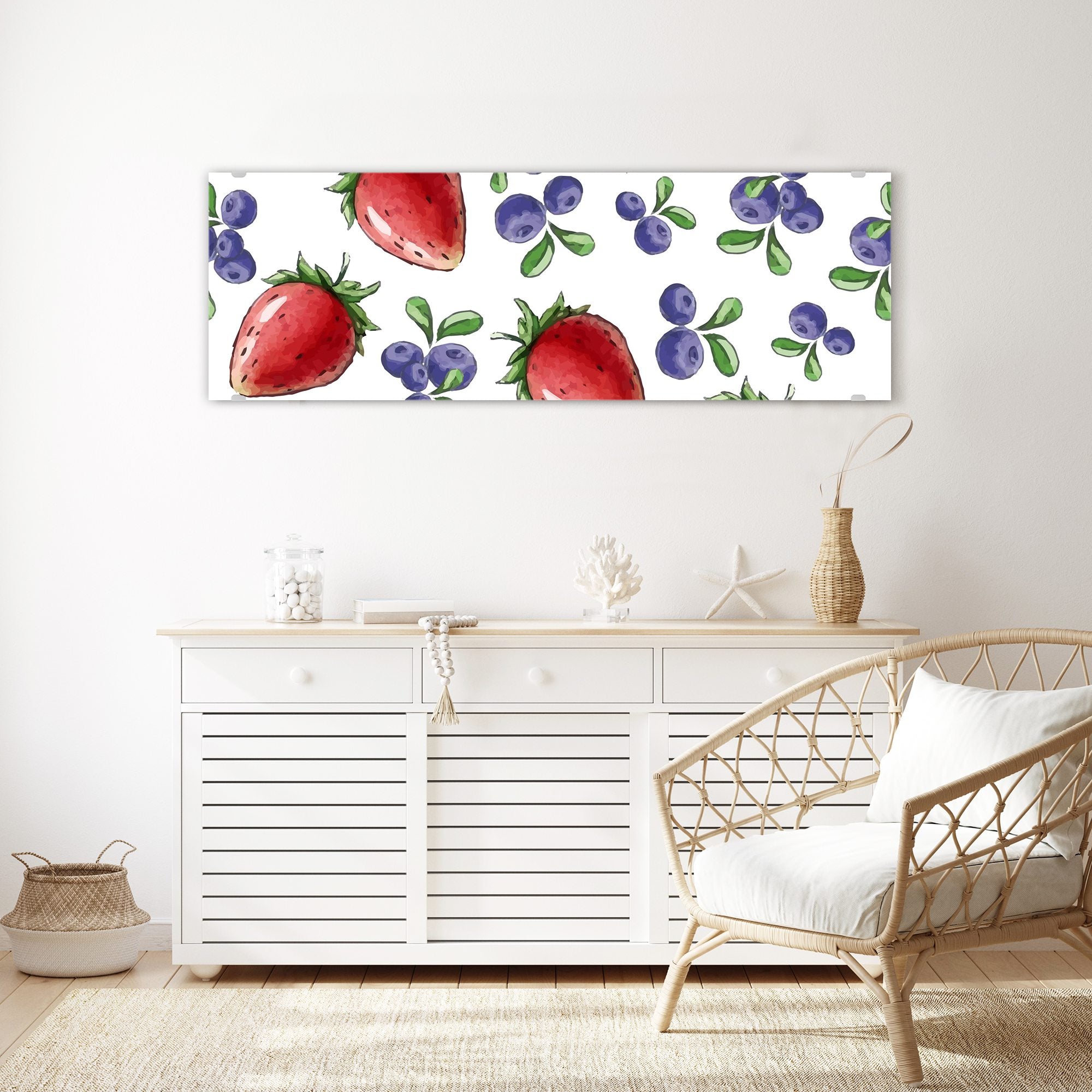 Wandbild - Muster aus Heidelbeeren