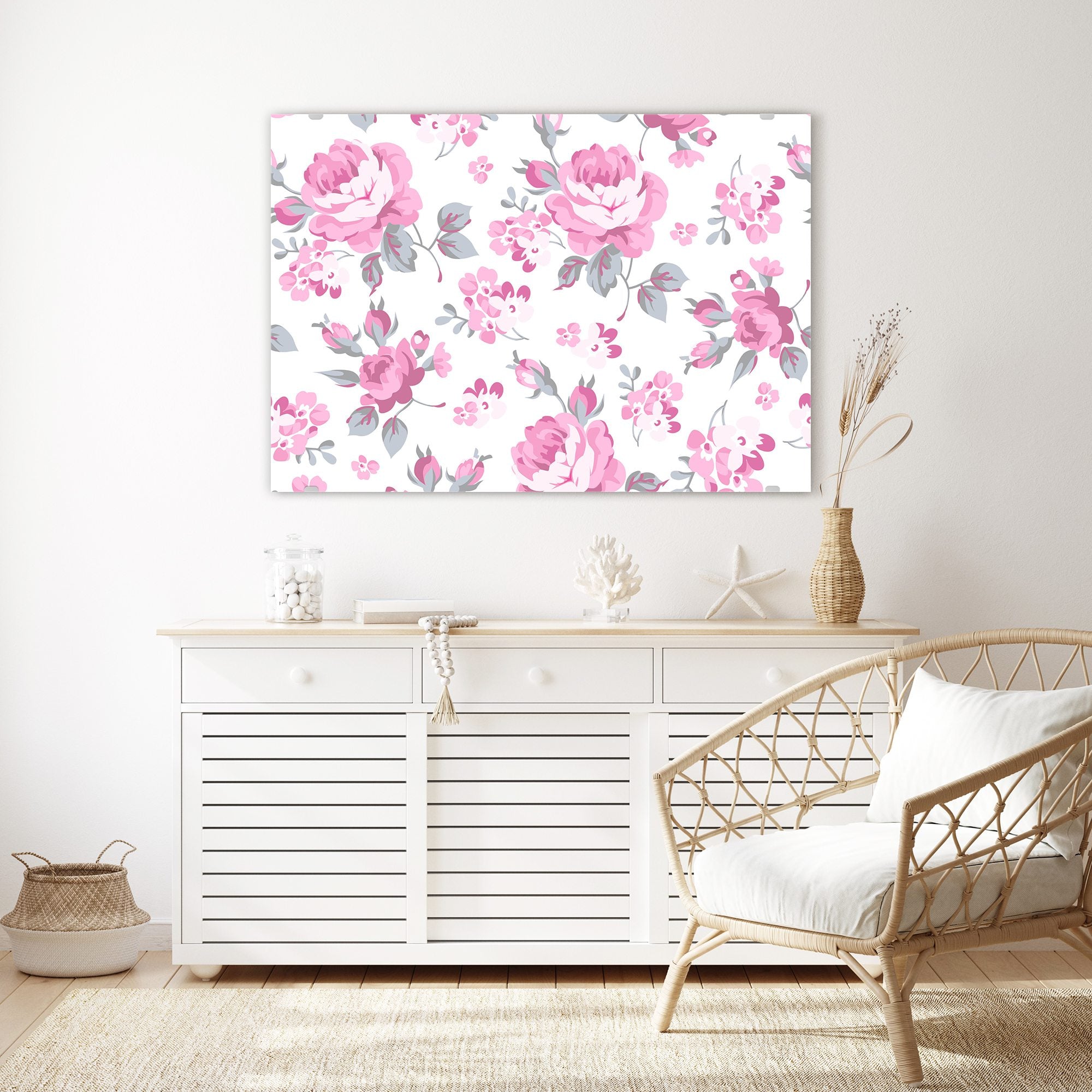 Wandbild - Blumenmuster