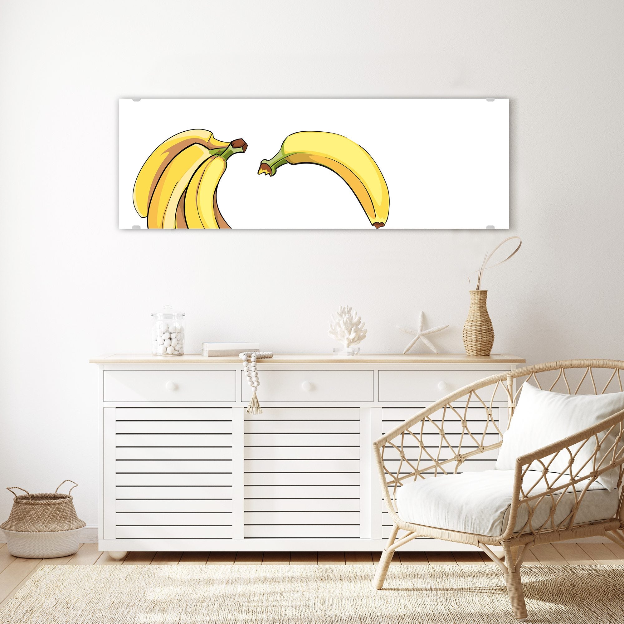 Wandbild - Bananen im Cartoon Stiel