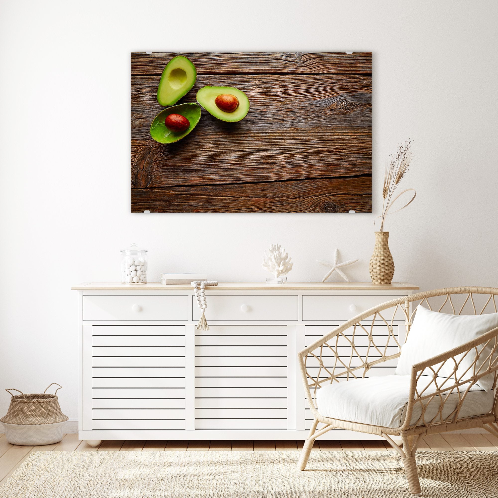 Wandbild - Avocado mit Stein