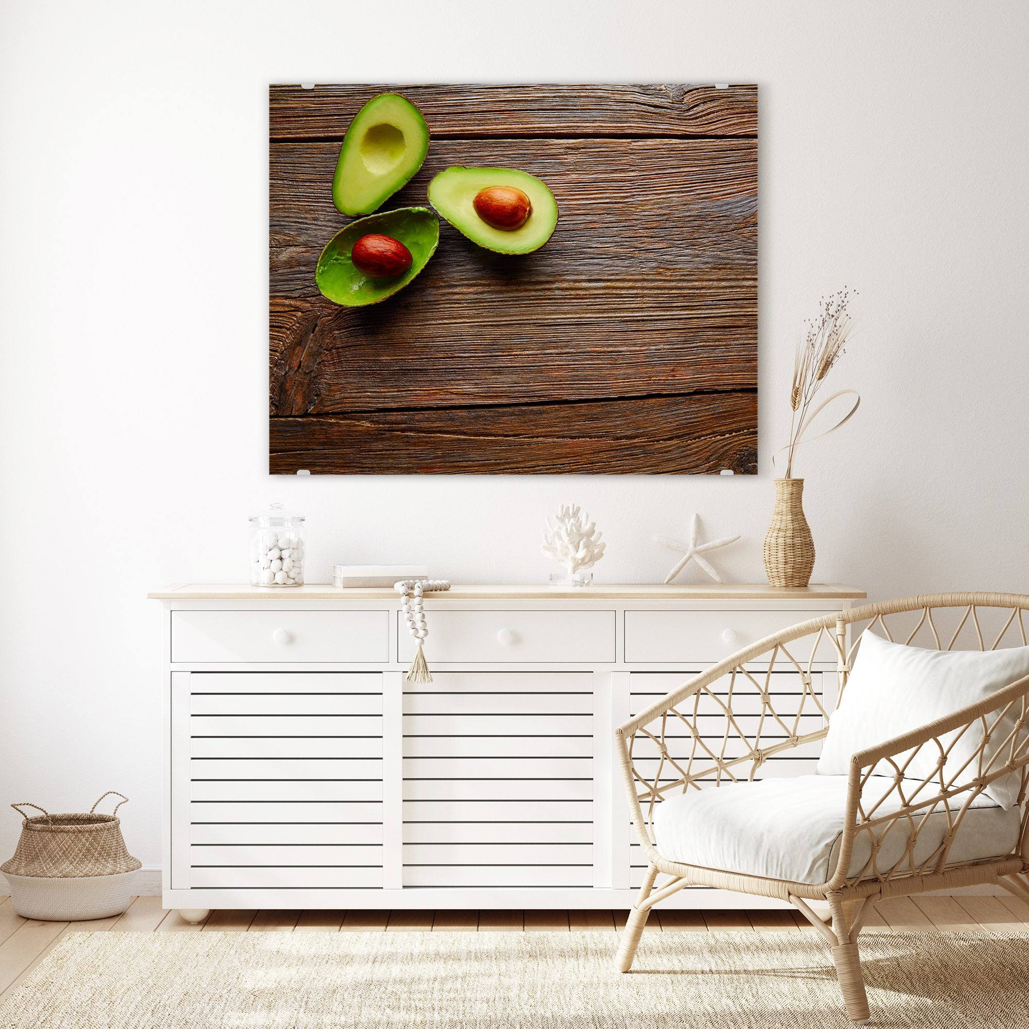 Wandbild - Avocado mit Stein