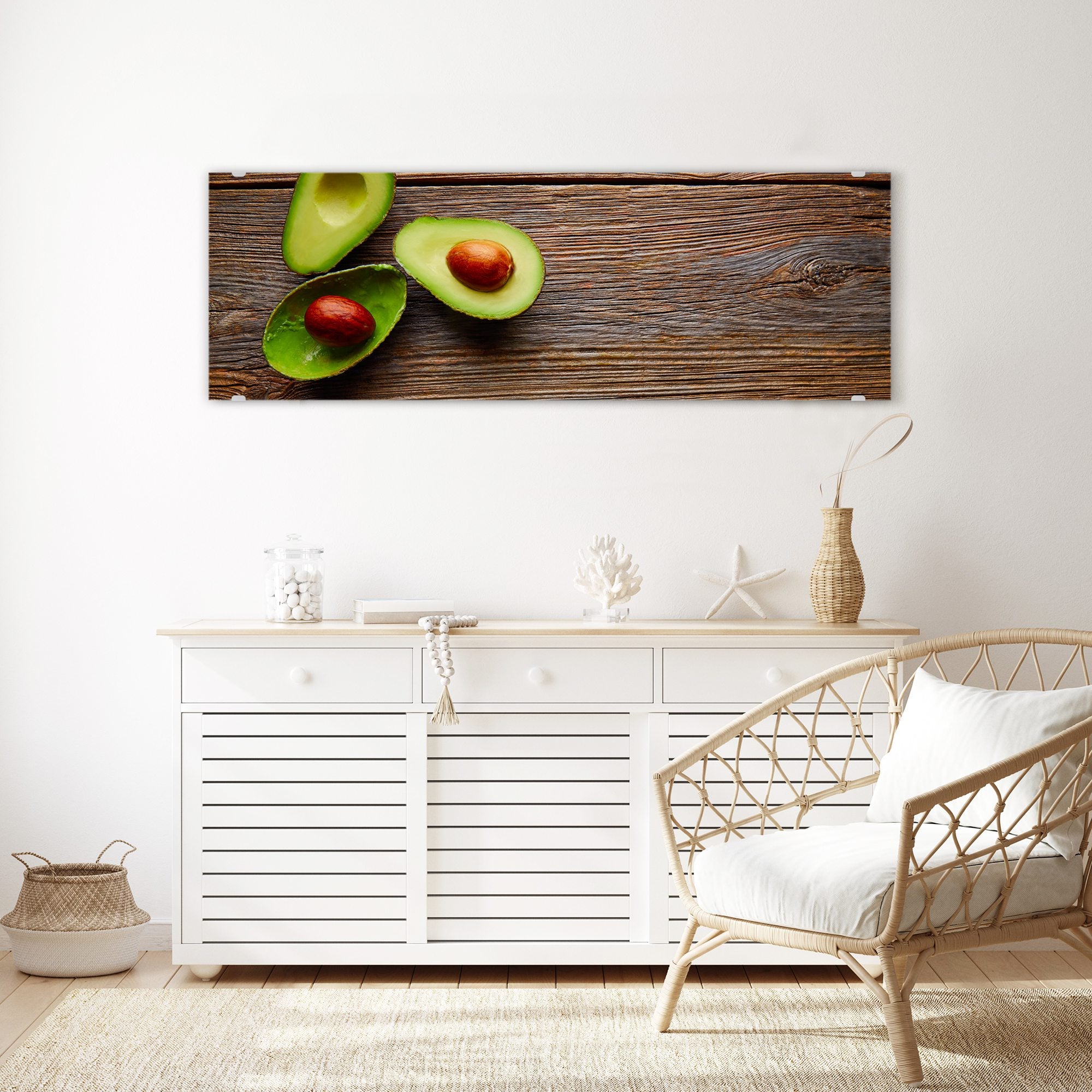 Wandbild - Avocado mit Stein