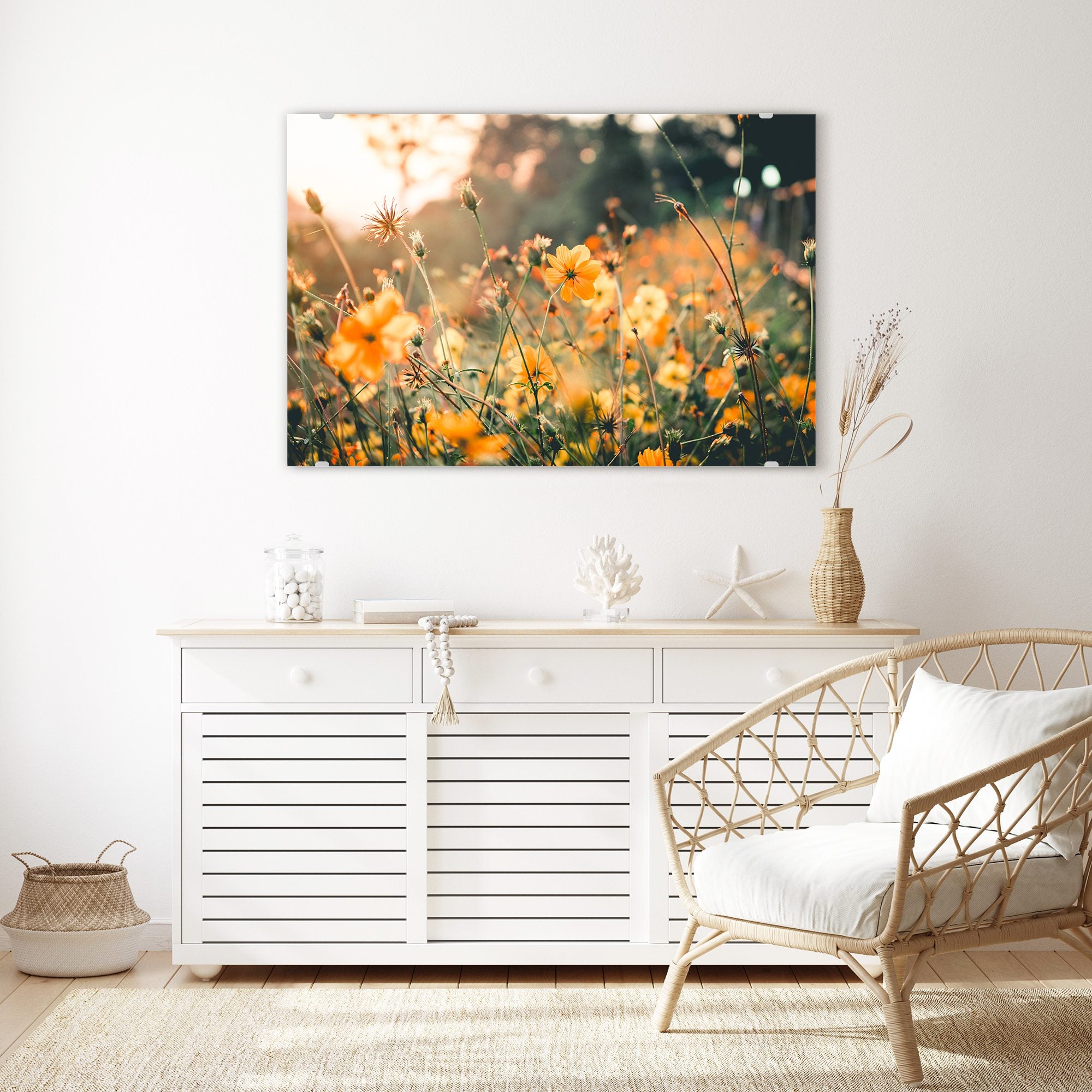 Wandbild - Gelbe Blumennatur