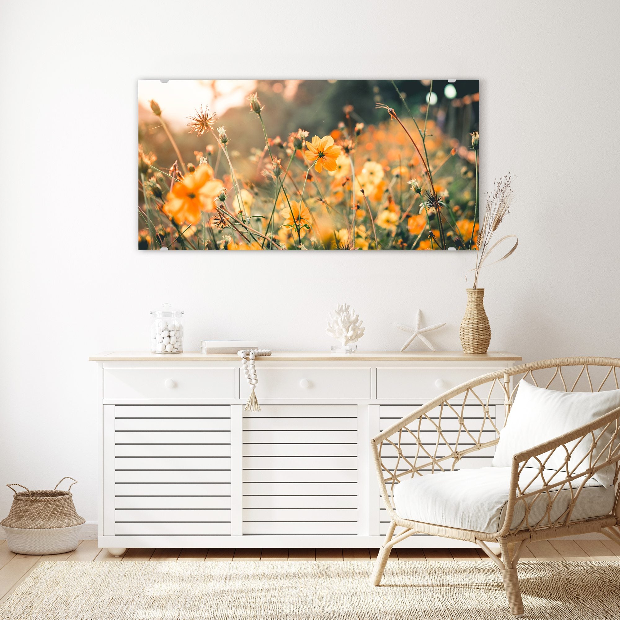 Wandbild - Gelbe Blumennatur