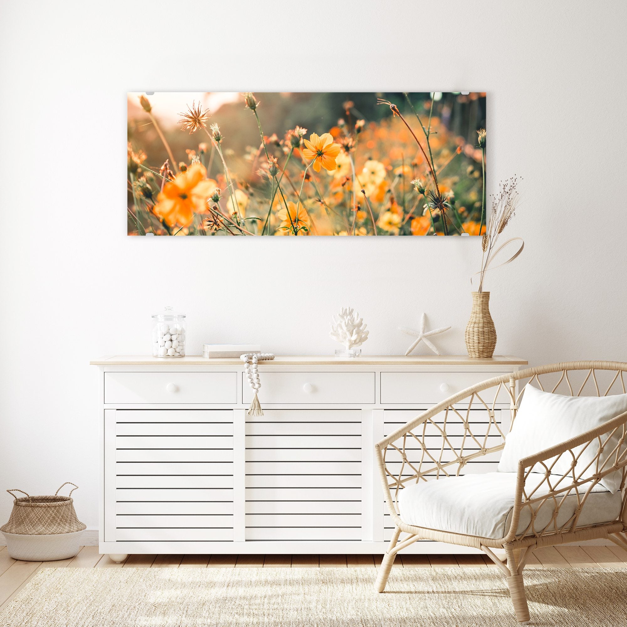 Wandbild - Gelbe Blumennatur