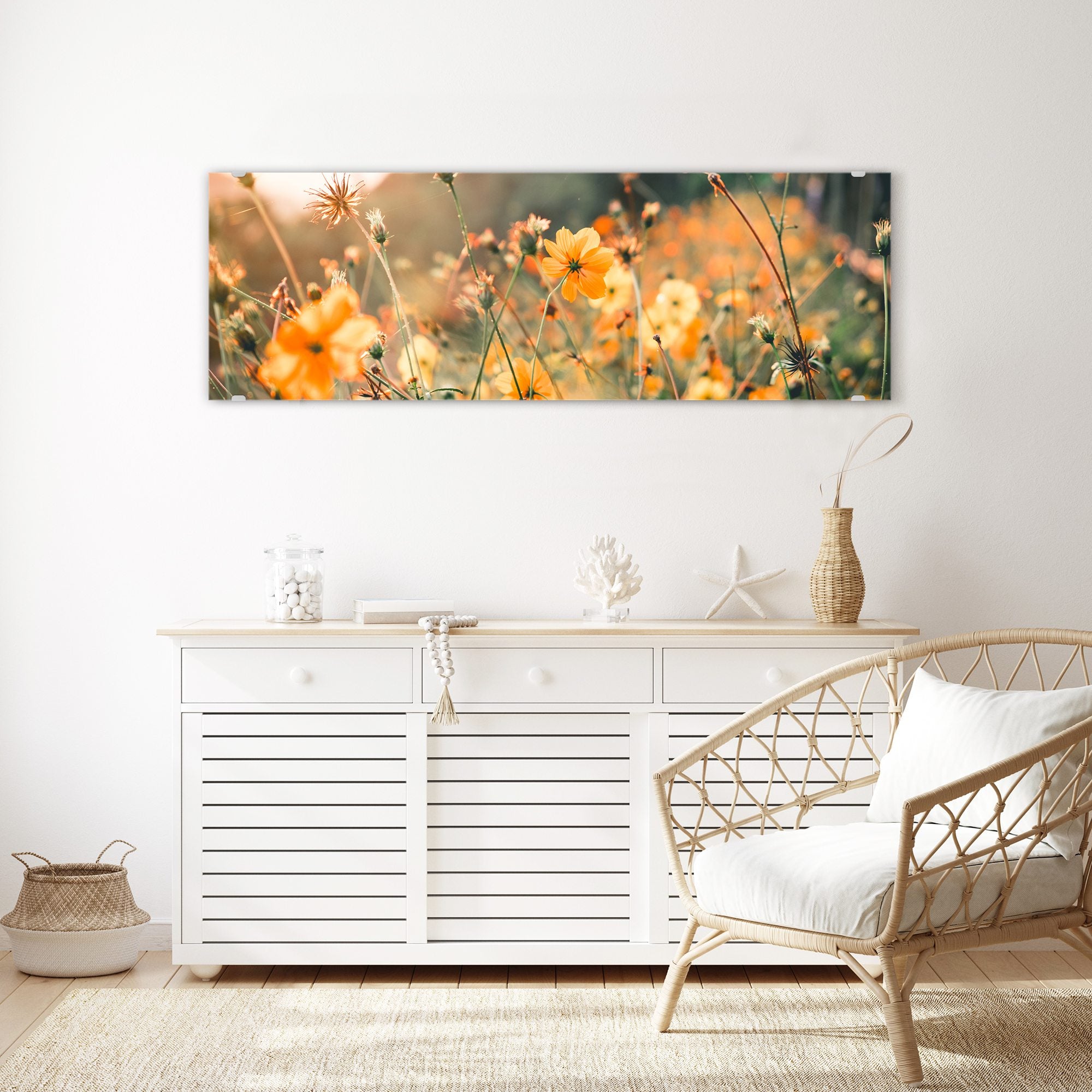 Wandbild - Gelbe Blumennatur