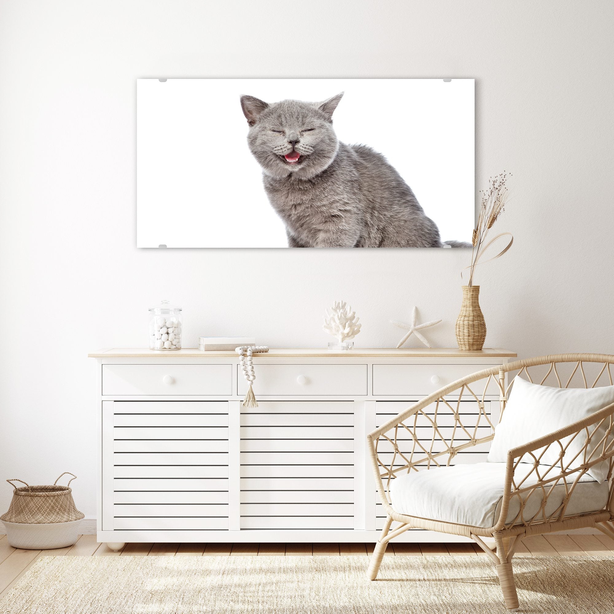 Wandbild - Glückliche Katze