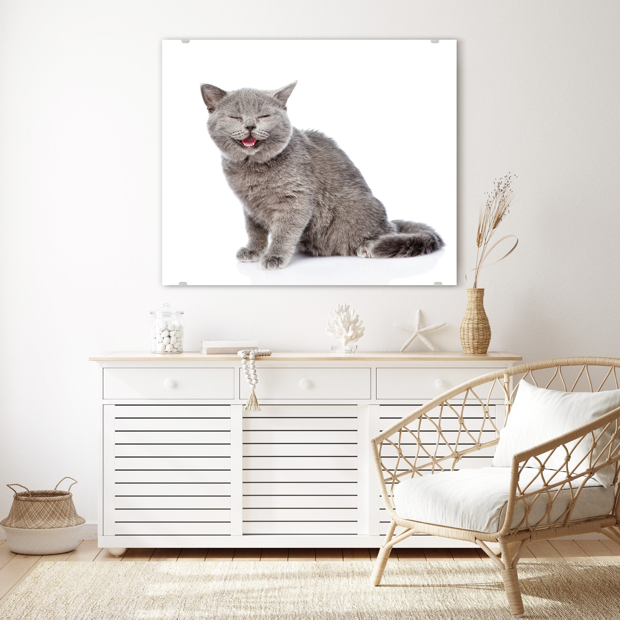 Wandbild - Glückliche Katze